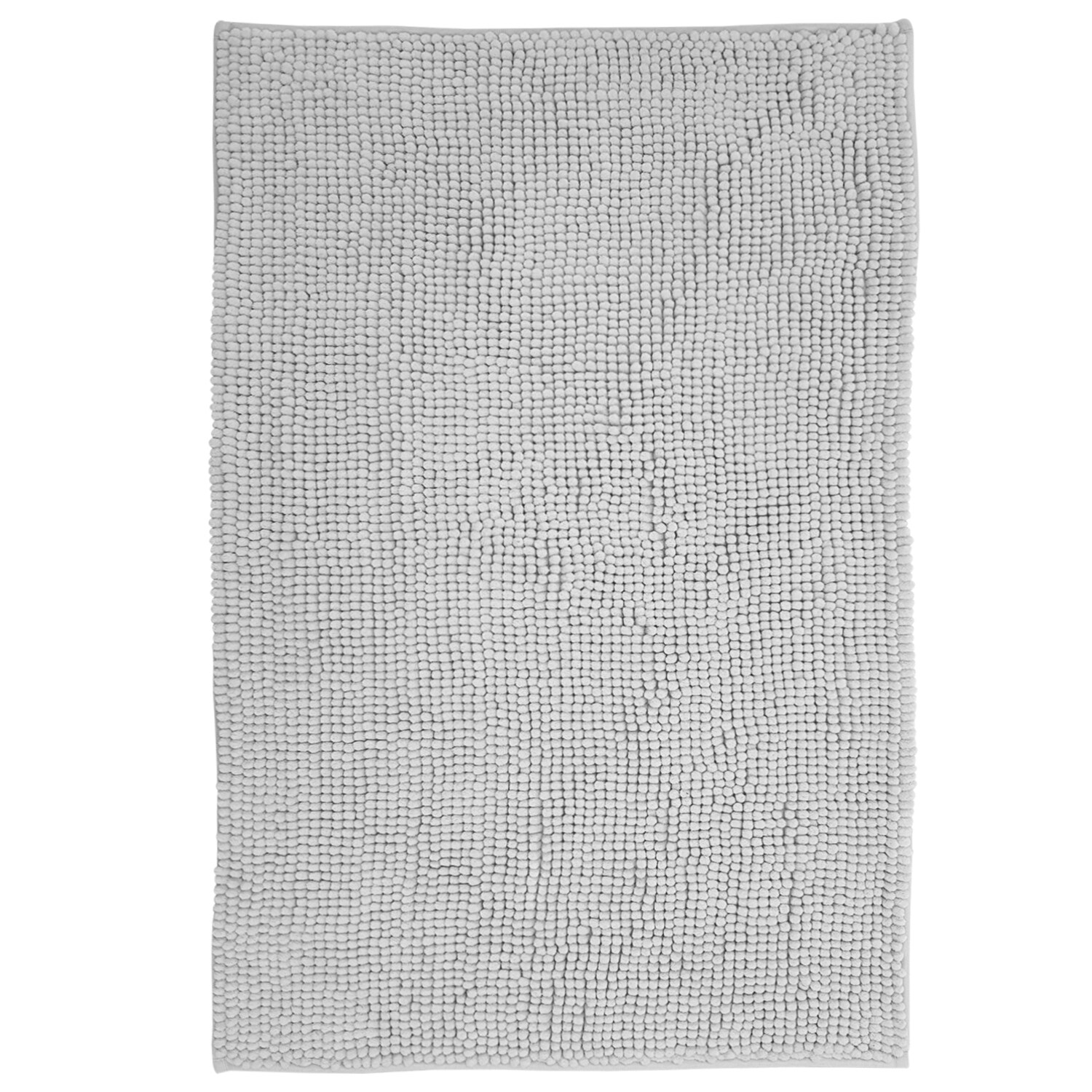 NYVI Badematte NYVISpa Chenille Rechteckig - Badezimmerteppich - Rutschfest, Saugf&auml;hig, Schnell Trocknend, Fu&szlig;bodenheizung geeignet, Waschbar, Weich Farbe:Wei&szlig;;Gr&ouml;&szlig;e:Badematte 50x80 cm - Bild 1