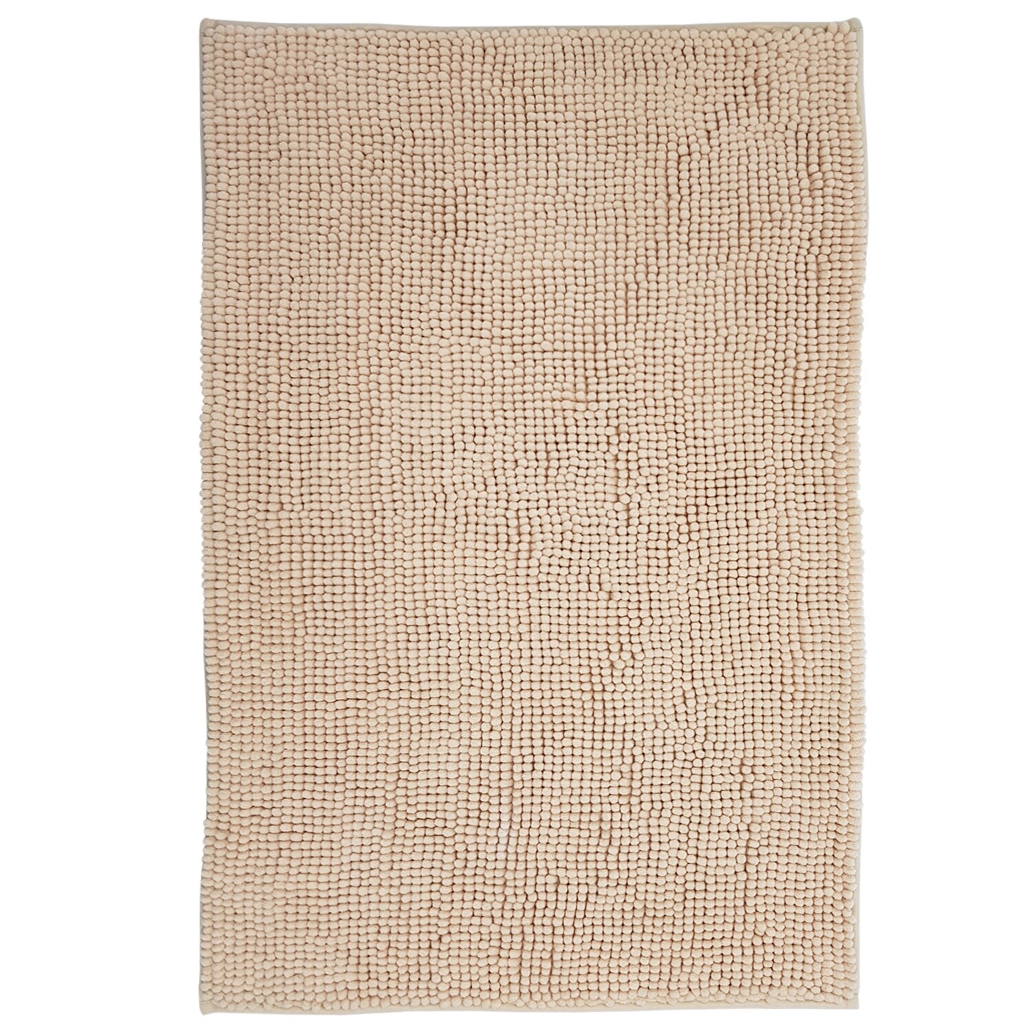 NYVI Badematte NYVISpa Chenille Rechteckig - Badezimmerteppich - Rutschfest, Saugf&auml;hig, Schnell Trocknend, Fu&szlig;bodenheizung geeignet, Waschbar, Weich Farbe:Beige;Gr&ouml;&szlig;e:Badematte 60x90 cm - Bild 1
