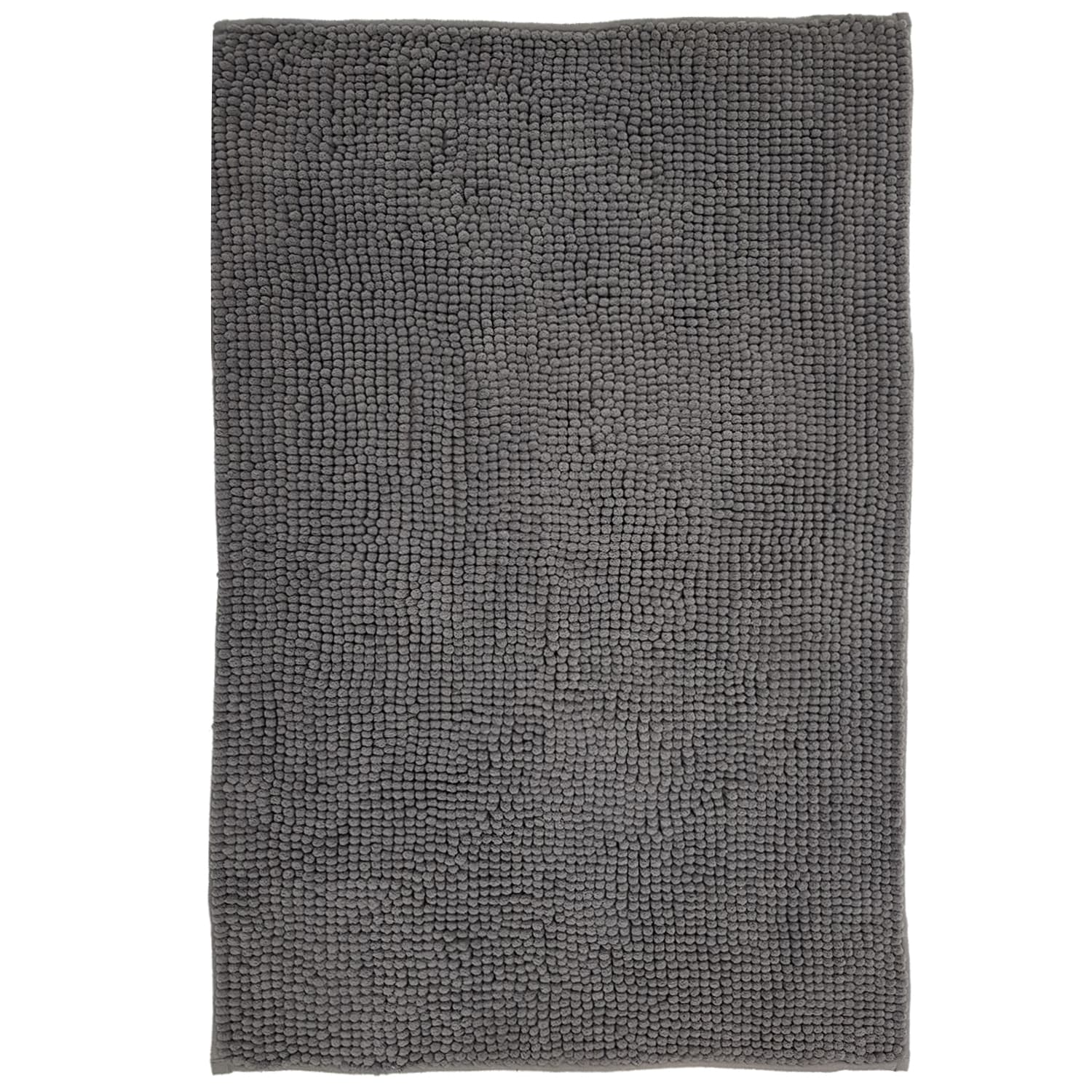 NYVI Badematte NYVISpa Chenille Rechteckig - Badezimmerteppich - Rutschfest, Saugf&auml;hig, Schnell Trocknend, Fu&szlig;bodenheizung geeignet, Waschbar, Weich Farbe:Grau;Gr&ouml;&szlig;e:Badematte 60x90 cm - Bild 1