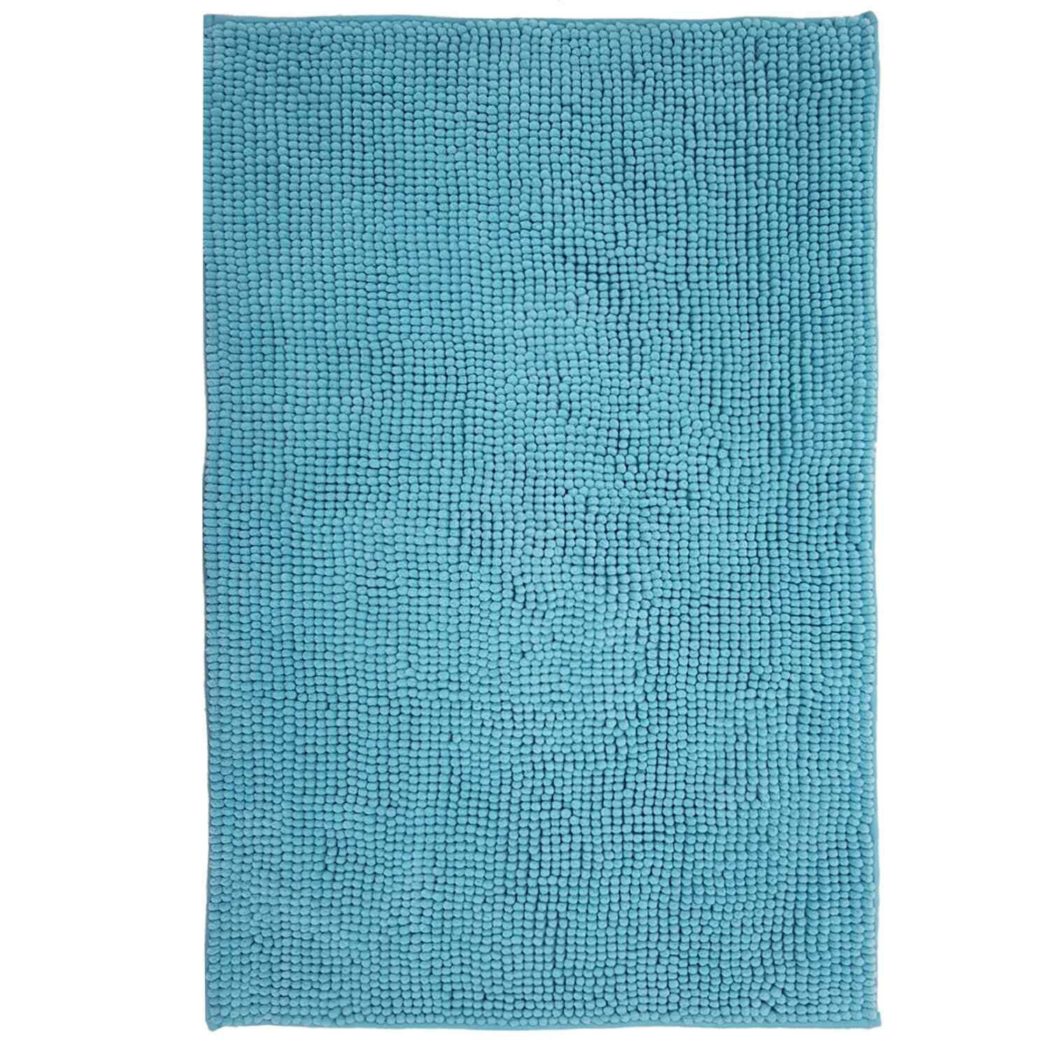 NYVI Badematte NYVISpa Chenille Rechteckig - Badezimmerteppich - Rutschfest, Saugf&auml;hig, Schnell Trocknend, Fu&szlig;bodenheizung geeignet, Waschbar, Weich Farbe:Aqua;Gr&ouml;&szlig;e:Badematte 60x90 cm - Bild 1