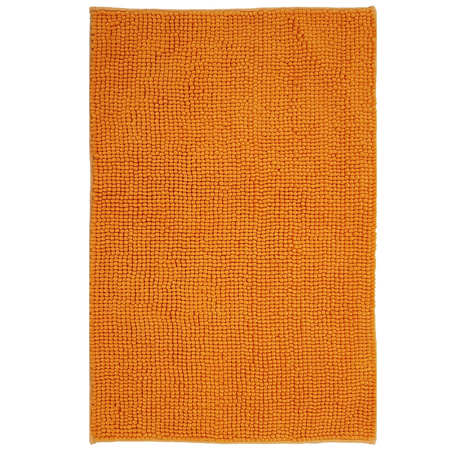 NYVI Badematte NYVISpa Chenille Rechteckig - Badezimmerteppich - Rutschfest, Saugf&auml;hig, Schnell Trocknend, Fu&szlig;bodenheizung geeignet, Waschbar, Weich Farbe:Orange;Gr&ouml;&szlig;e:Badematte 70x120 cm - Bild 1
