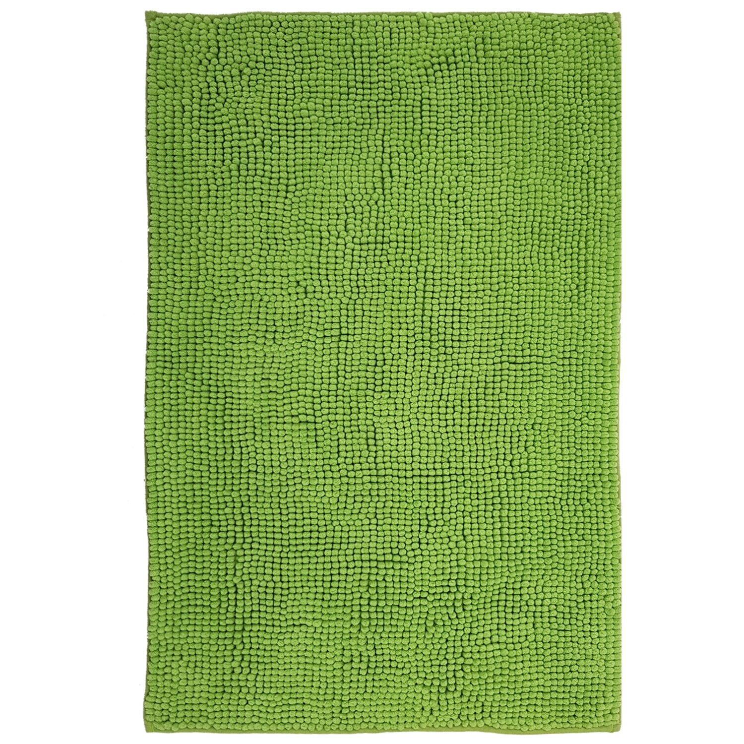 NYVI Badematte NYVISpa Chenille Rechteckig - Badezimmerteppich - Rutschfest, Saugf&auml;hig, Schnell Trocknend, Fu&szlig;bodenheizung geeignet, Waschbar, Weich Farbe:Gr&uuml;n;Gr&ouml;&szlig;e:Badematte 70x120 cm - Bild 1