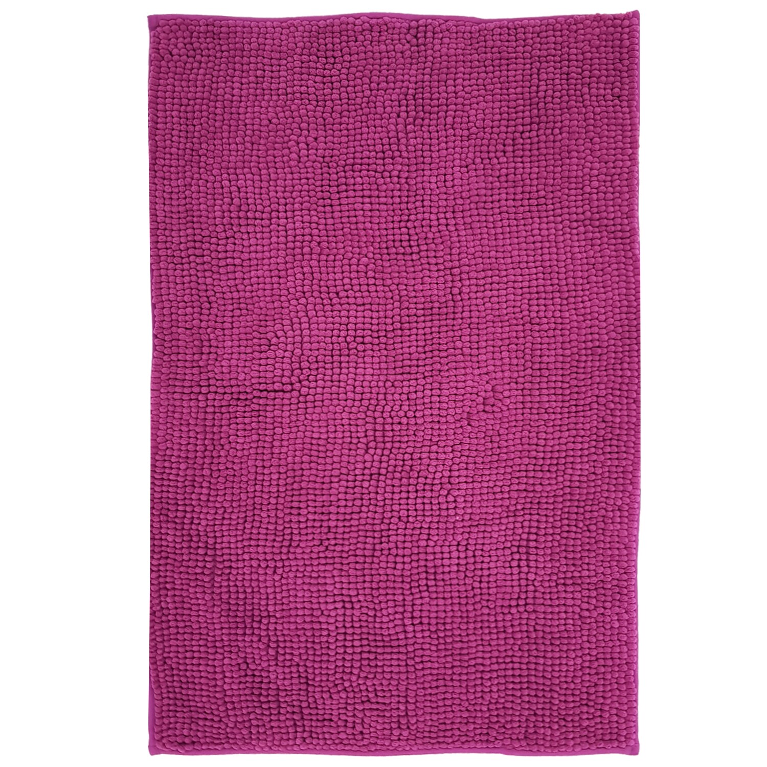 NYVI Badematte NYVISpa Chenille Rechteckig - Badezimmerteppich - Rutschfest, Saugf&auml;hig, Schnell Trocknend, Fu&szlig;bodenheizung geeignet, Waschbar, Weich Farbe:Lila;Gr&ouml;&szlig;e:Badematte 70x120 cm - Bild 1