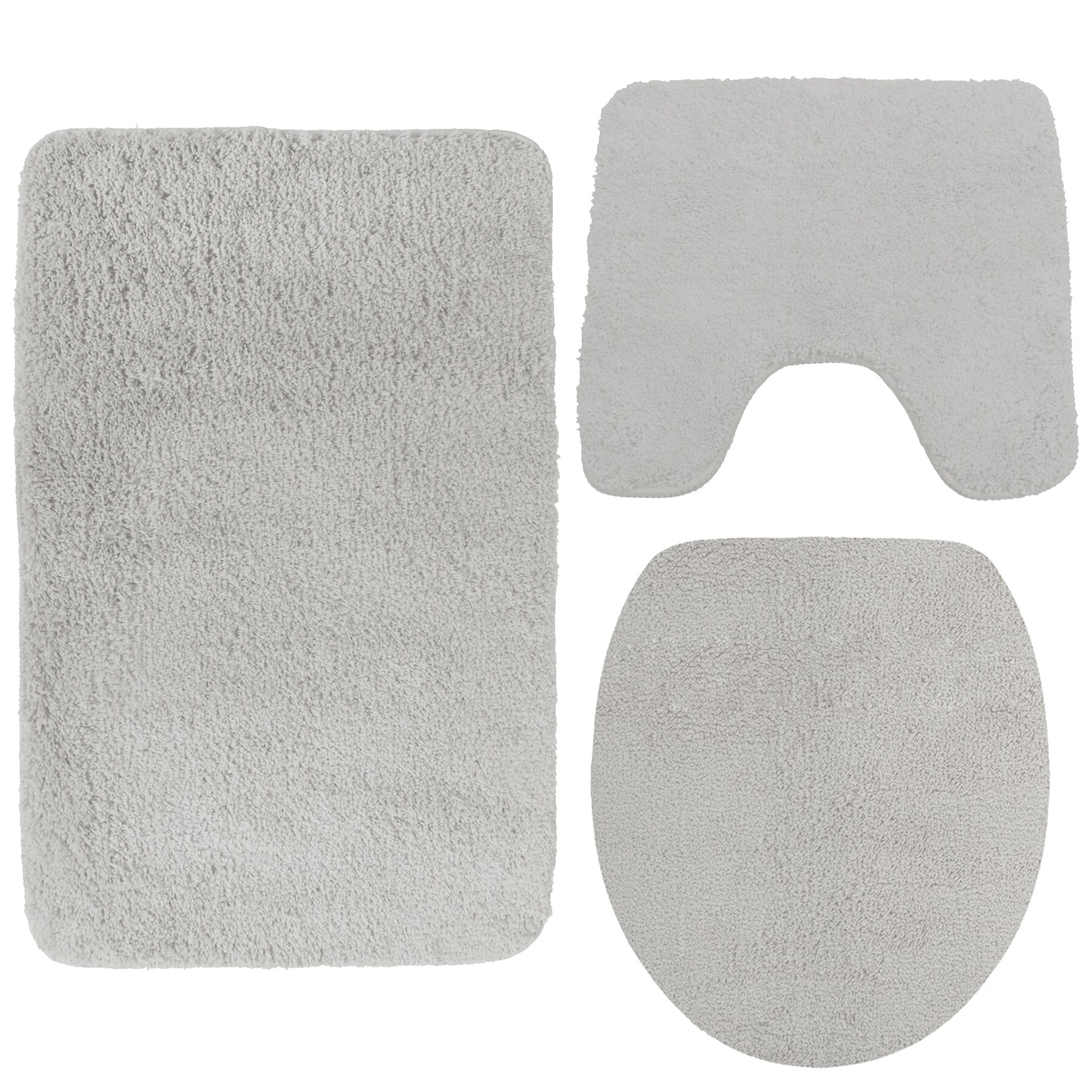NYVI Badematte NYVISpa Lasalle  - Badezimmerteppich - Rutschfest, Saugf&auml;hig, Schnell Trocknend, Fu&szlig;bodenheizung geeignet, Waschbar, Weich Farbe:Wei&szlig;;Gr&ouml;&szlig;e:Set 3-teilig - Bild 1