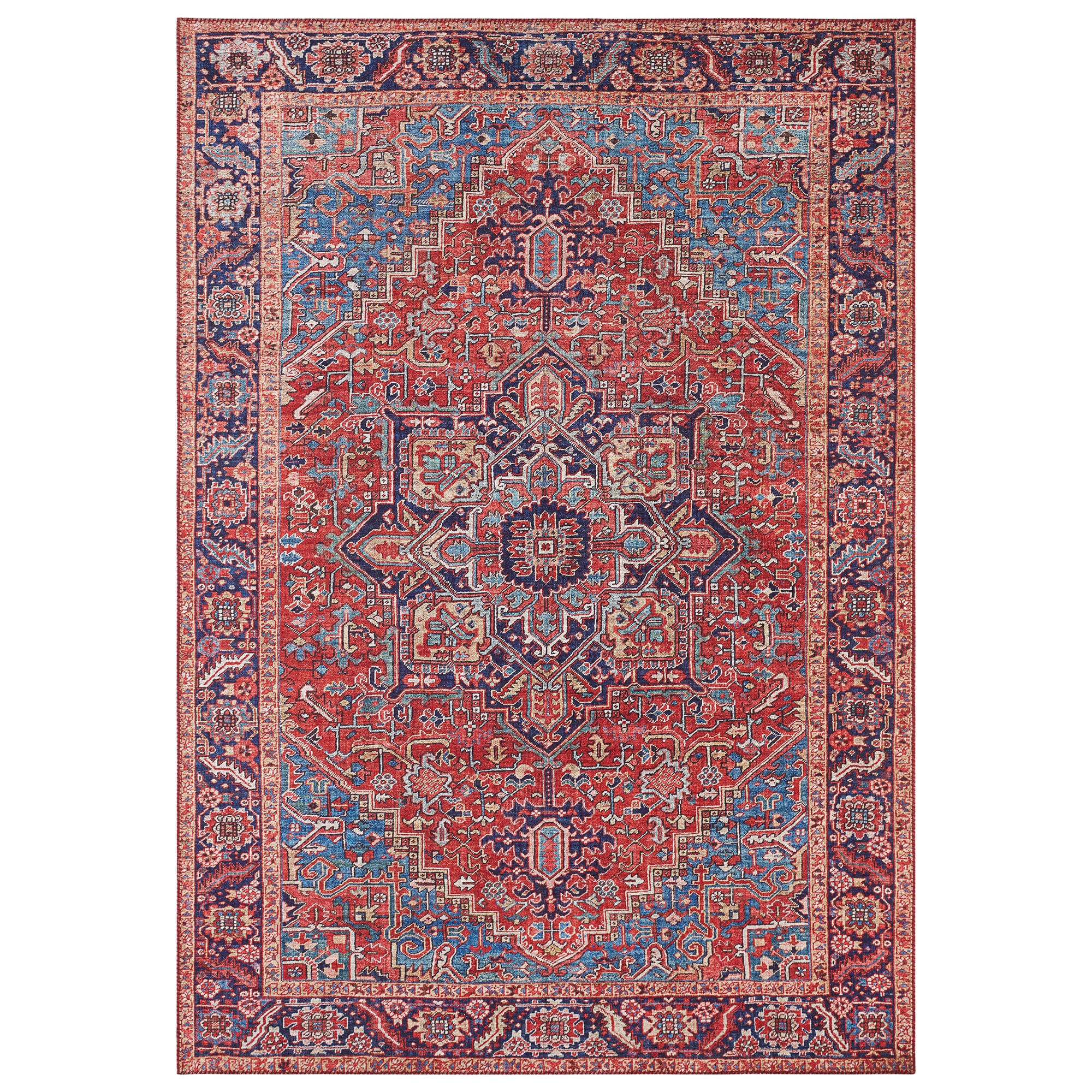 NYVI Teppich Asmar - Pflegeleicht, Langlebig, f&uuml;r Innenr&auml;ume Gr&ouml;&szlig;e:80x150 cm;Farbe:Oriental Rot Amata - Bild 1