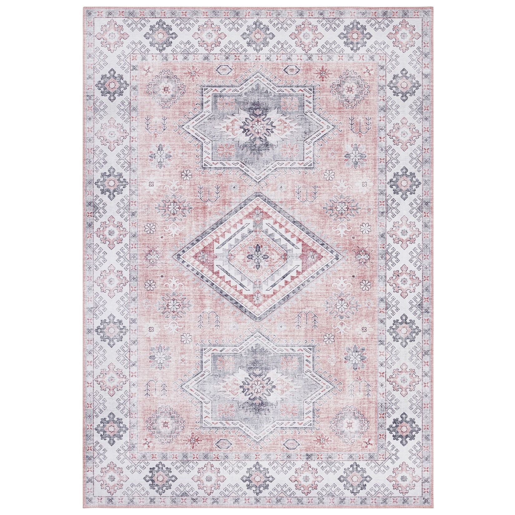 NYVI Teppich Asmar - Pflegeleicht, Langlebig, für Innenräume Größe:120x160 cm;Farbe:Altrosa Gratia