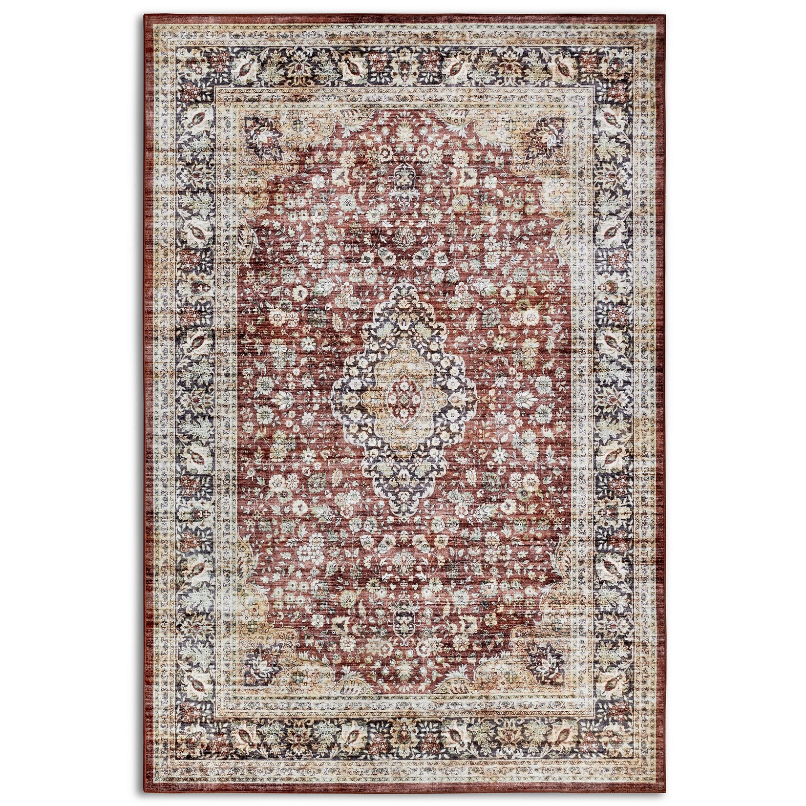 NYVI Teppich Asya – Rutschfest, Pflegeleicht, Für Fußbodenheizung Größe:80×150 cm;Farbe:Rot Blau Asya | 04255636645064
