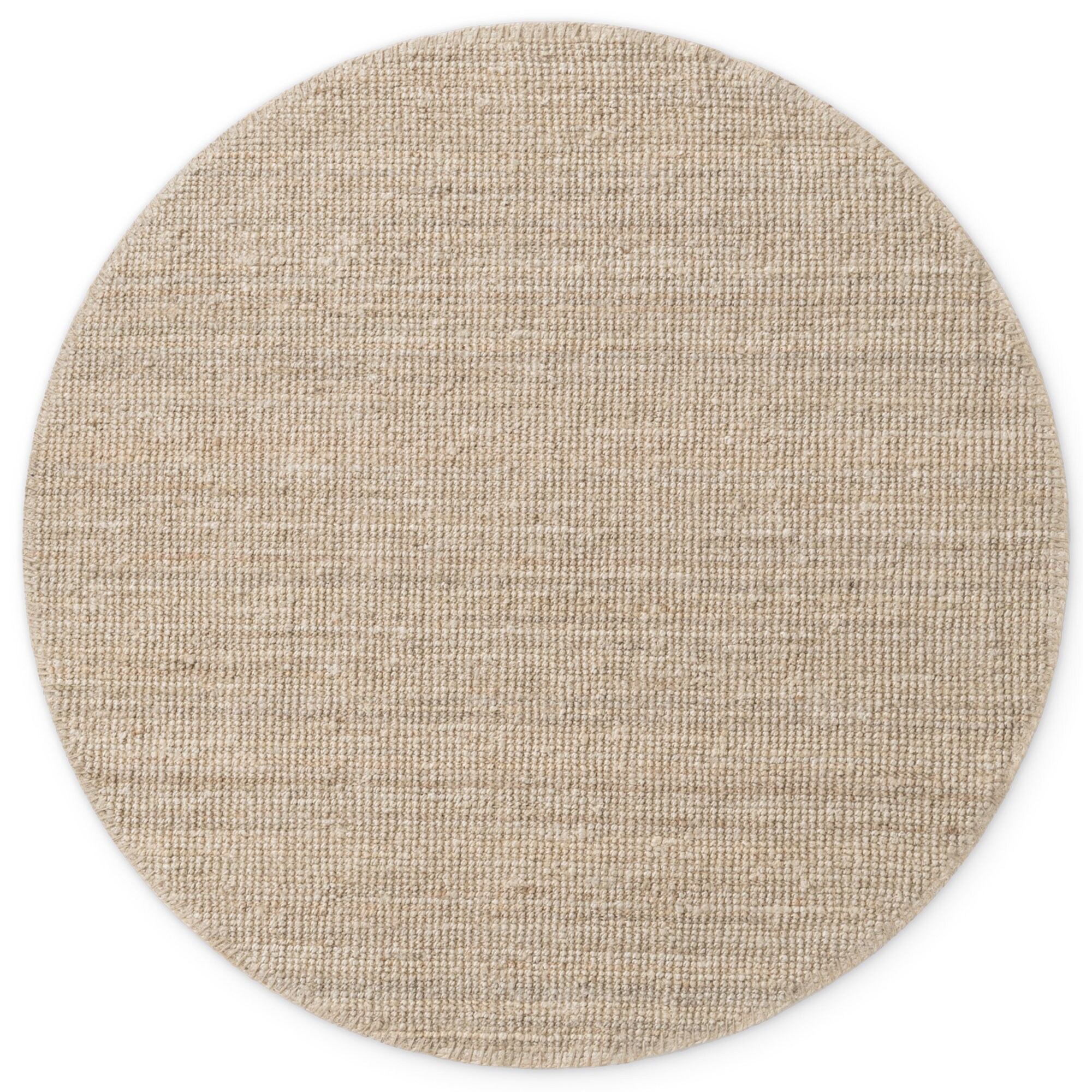 NYVI Teppich Boucl&eacute; - Pflegeleicht, F&uuml;r Fu&szlig;bodenheizung, Strapazierf&auml;hig Gr&ouml;&szlig;e:&Oslash; 160 cm;Farbe:Natur Elfenbein Wei&szlig; - Bild 1