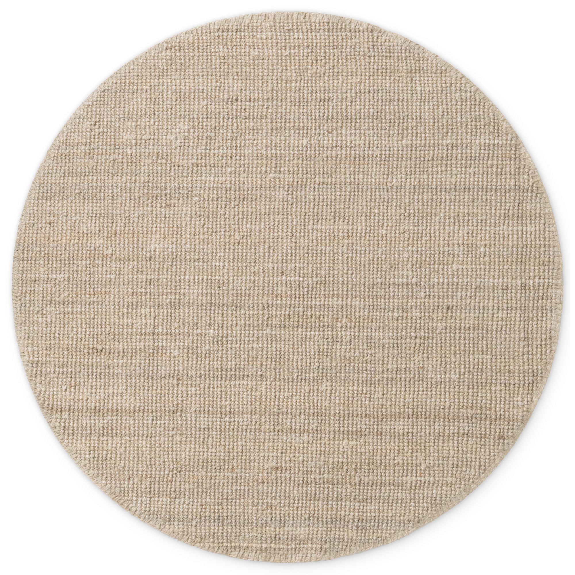 NYVI Teppich Boucl&eacute; - Pflegeleicht, F&uuml;r Fu&szlig;bodenheizung, Strapazierf&auml;hig Gr&ouml;&szlig;e:&Oslash; 200 cm;Farbe:Natur Elfenbein Wei&szlig; - Bild 1