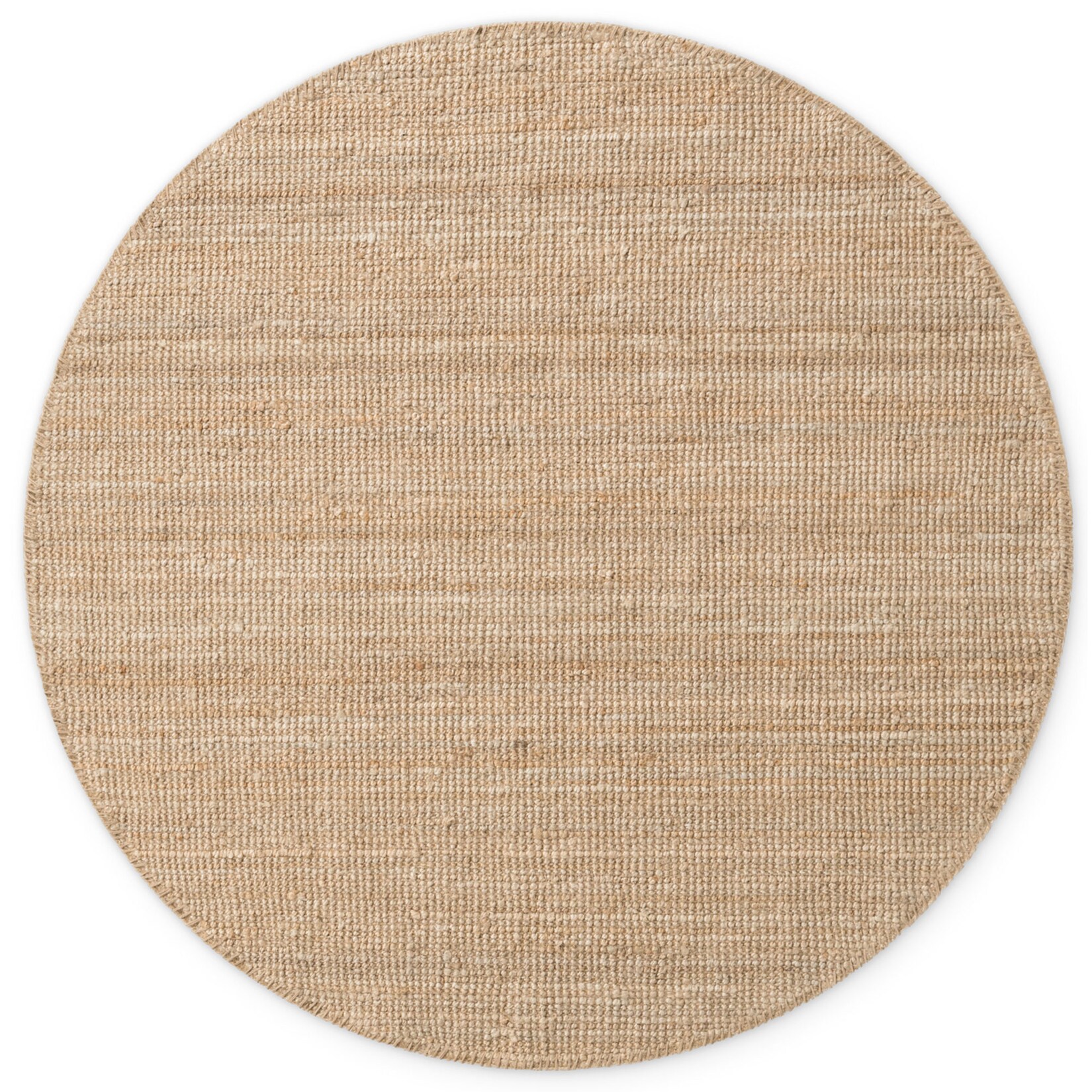 NYVI Teppich Bouclé - Pflegeleicht, Für Fußbodenheizung, Strapazierfähig Größe:Ø 160 cm;Farbe:Natur Gold