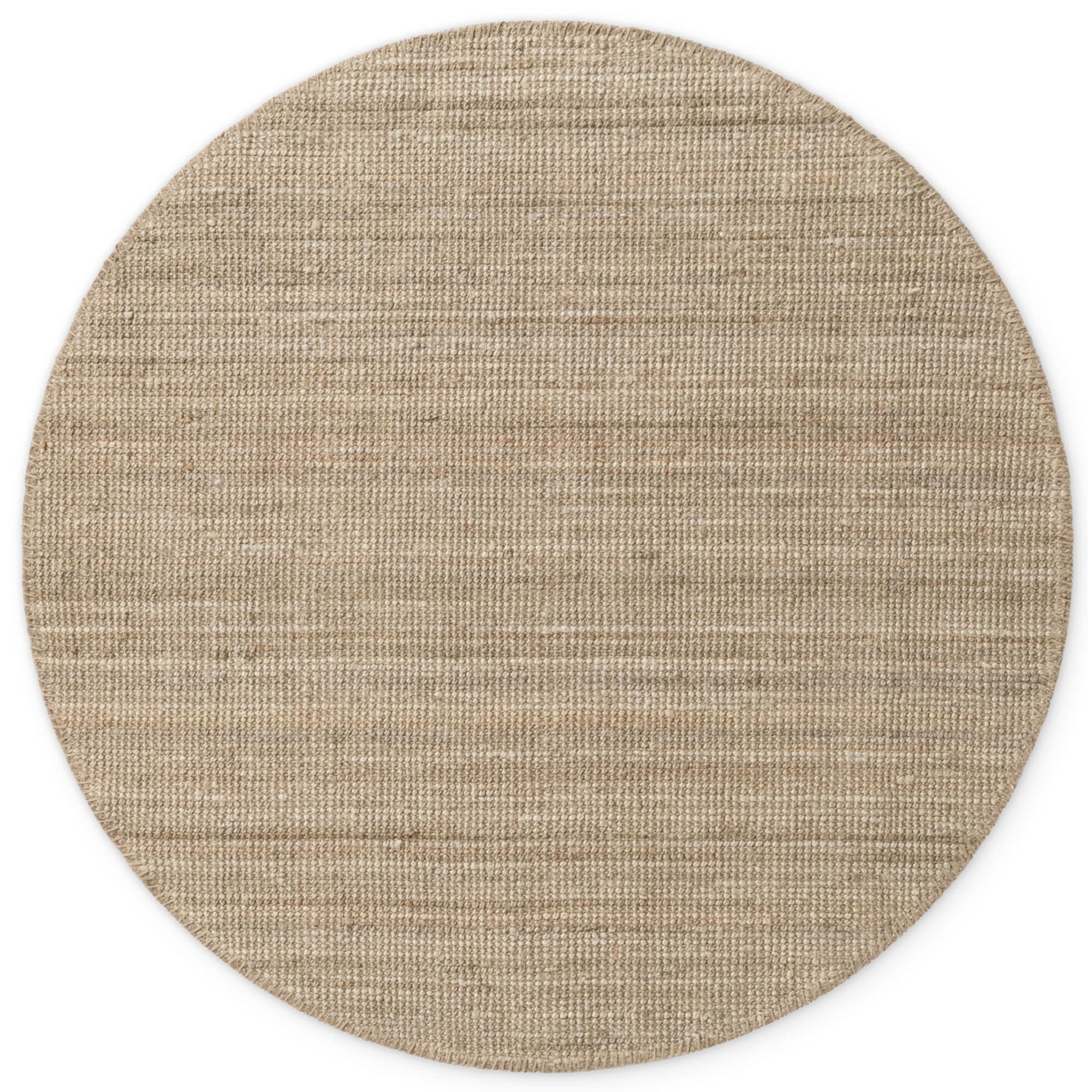 NYVI Teppich Boucl&eacute; - Pflegeleicht, F&uuml;r Fu&szlig;bodenheizung, Strapazierf&auml;hig Gr&ouml;&szlig;e:&Oslash; 160 cm;Farbe:Natur Grau Braun - Bild 1