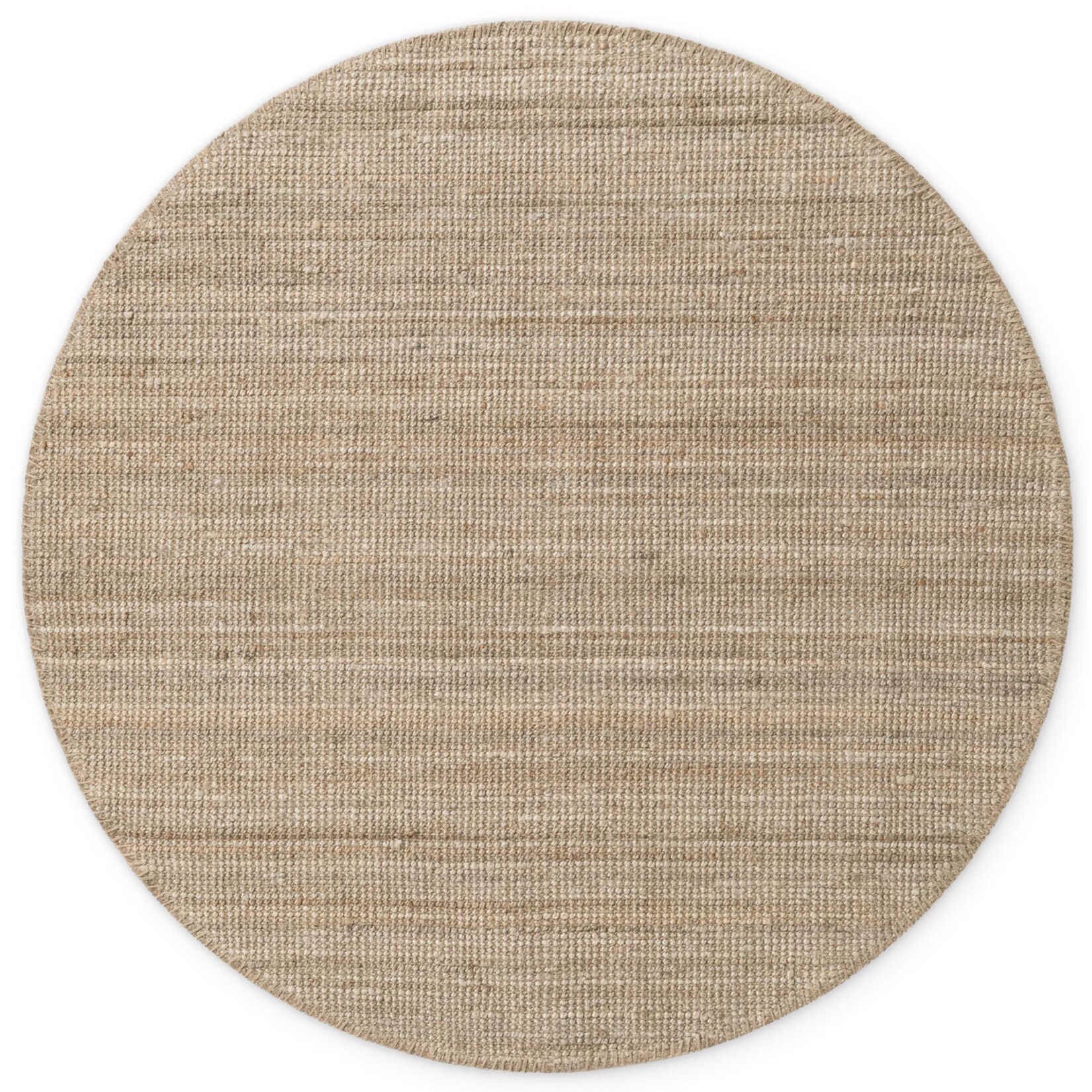 NYVI Teppich Bouclé – Pflegeleicht, Für Fußbodenheizung, Strapazierfähig Größe:Ø 200 cm;Farbe:Natur Grau Braun | 04255636646641