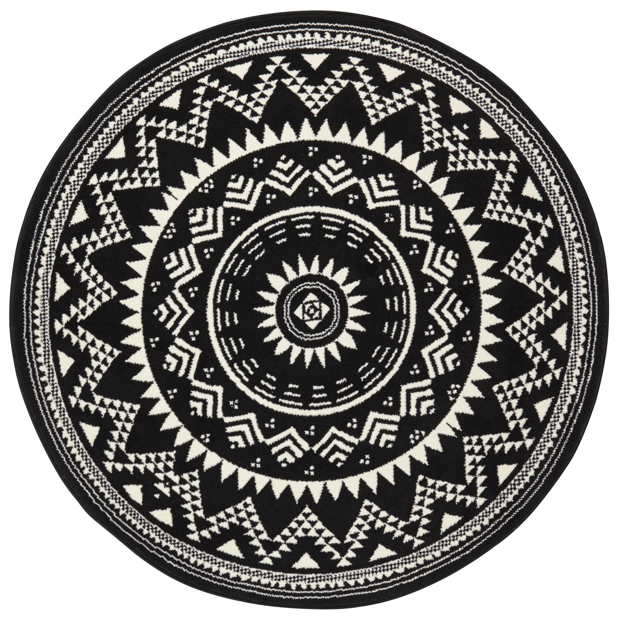 NYVI Teppich Celebration - F&uuml;r Fu&szlig;bodenheizung geeignet, Strapazierf&auml;hig, Leicht zu reinigen Farbe:Schwarz;Gr&ouml;&szlig;e:&Oslash; 140 cm - Bild 1