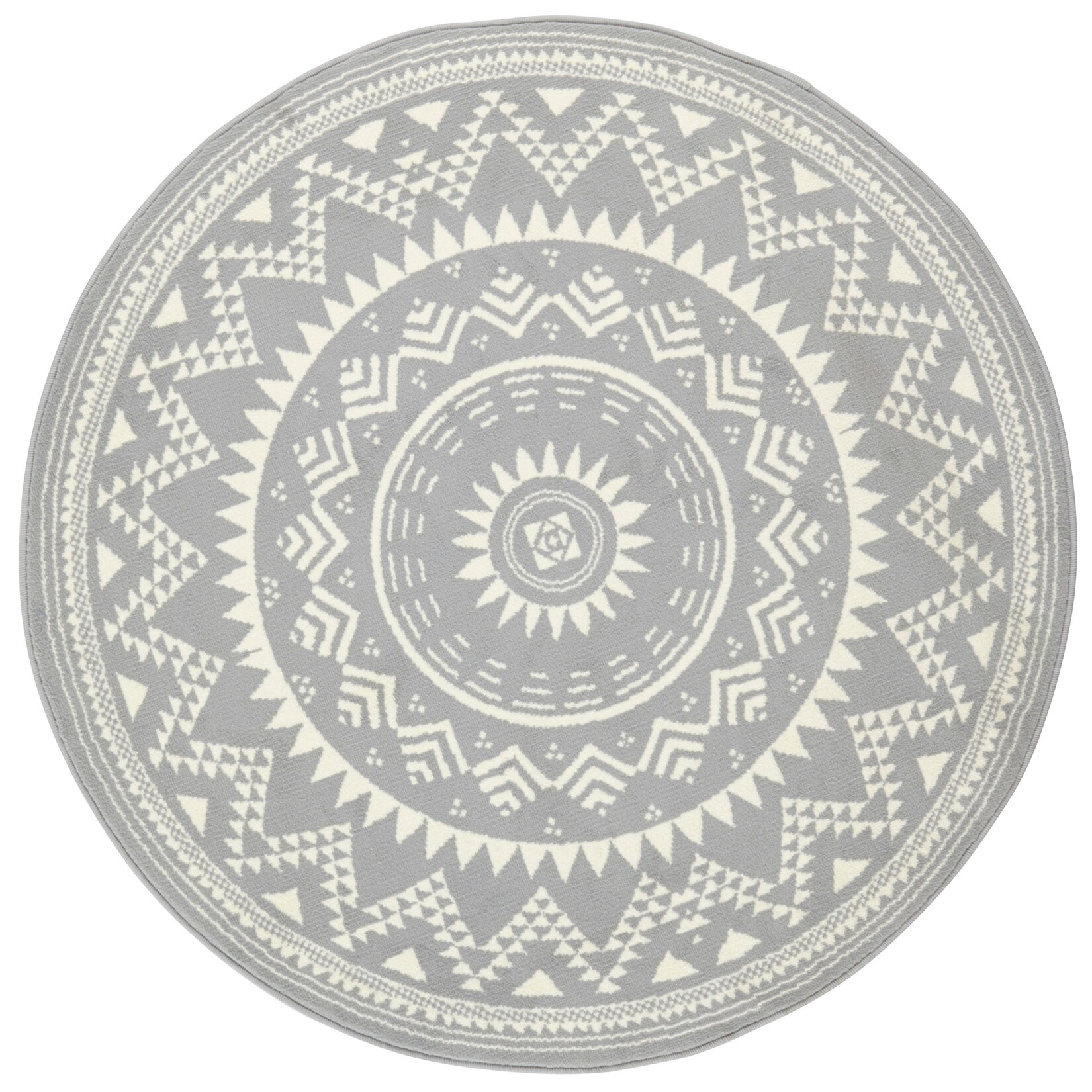 NYVI Teppich Celebration – Für Fußbodenheizung geeignet, Strapazierfähig, Leicht zu reinigen Farbe:Grau;Größe:Ø 140 cm | 04255636648126