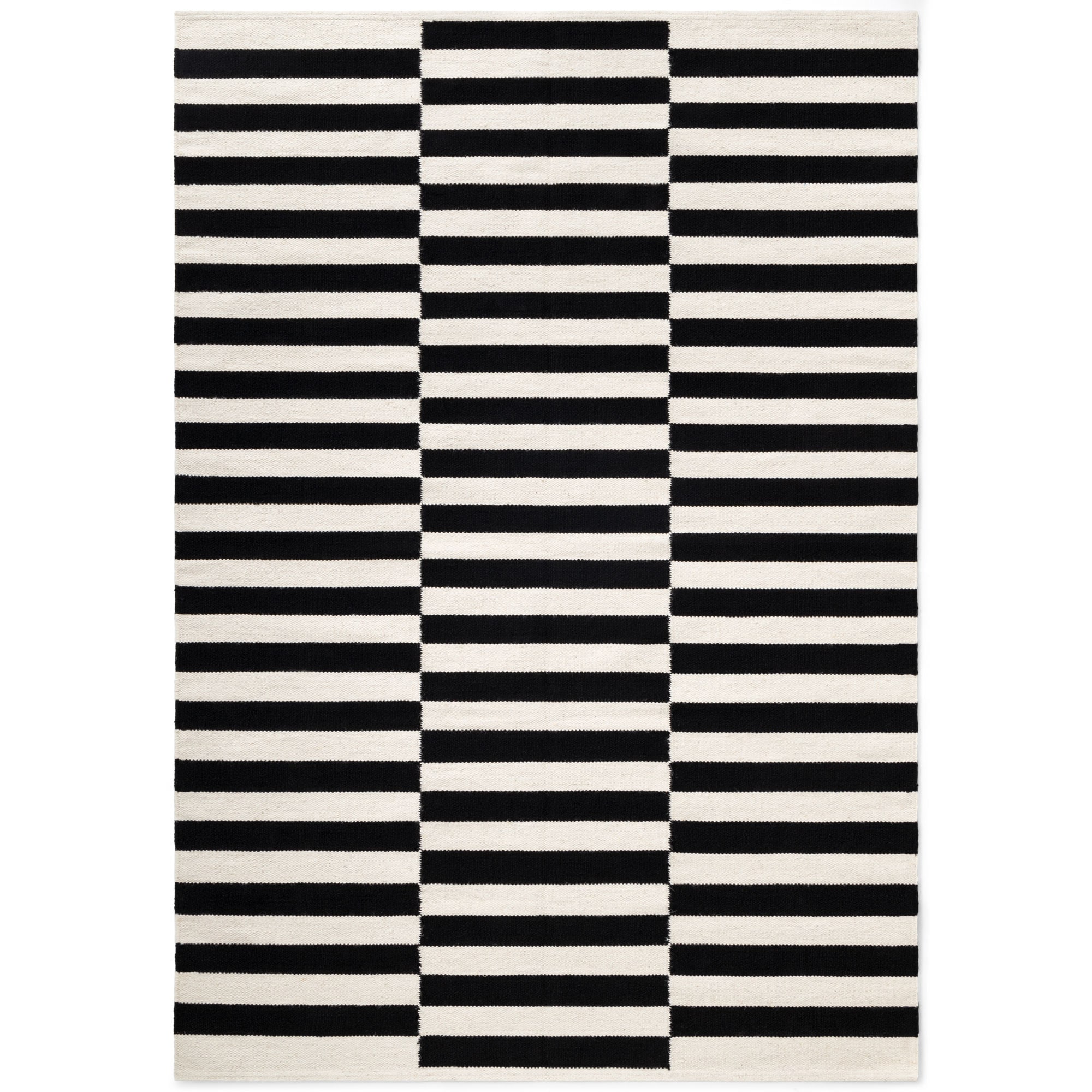 NYVI Teppich Donna - F&uuml;r Fu&szlig;bodenheizung geeignet,Robust, Pflegeleicht Gr&ouml;&szlig;e:80x150 cm;Farbe:Schwarz Natur Wei&szlig; - Bild 1