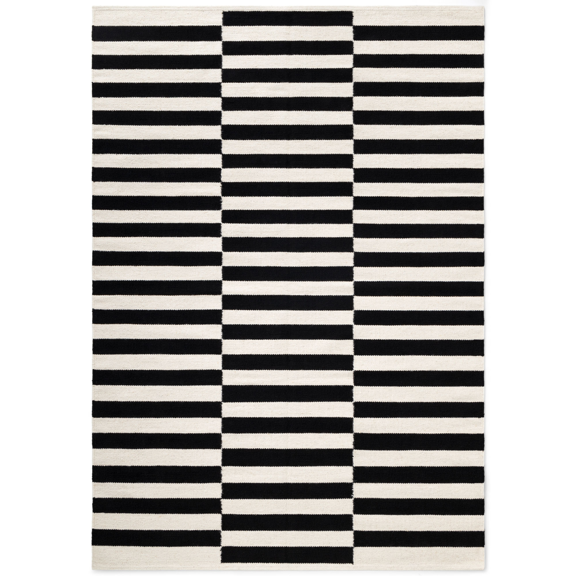 NYVI Teppich Donna - F&uuml;r Fu&szlig;bodenheizung geeignet,Robust, Pflegeleicht Gr&ouml;&szlig;e:80x200 cm;Farbe:Schwarz Natur Wei&szlig; - Bild 1