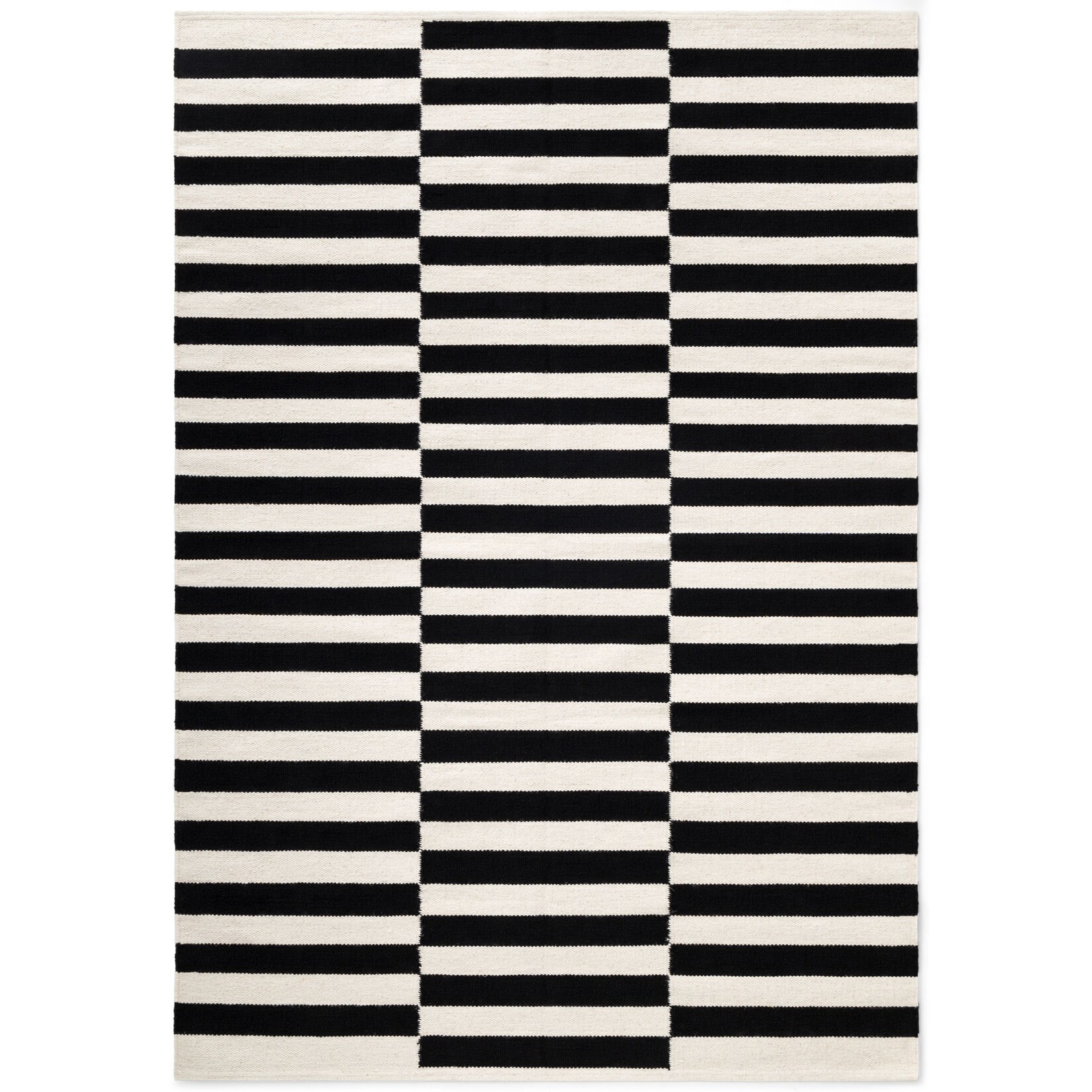 NYVI Teppich Donna – Für Fußbodenheizung geeignet,Robust, Pflegeleicht Größe:80×200 cm;Farbe:Schwarz Natur Weiß | 04255636649260