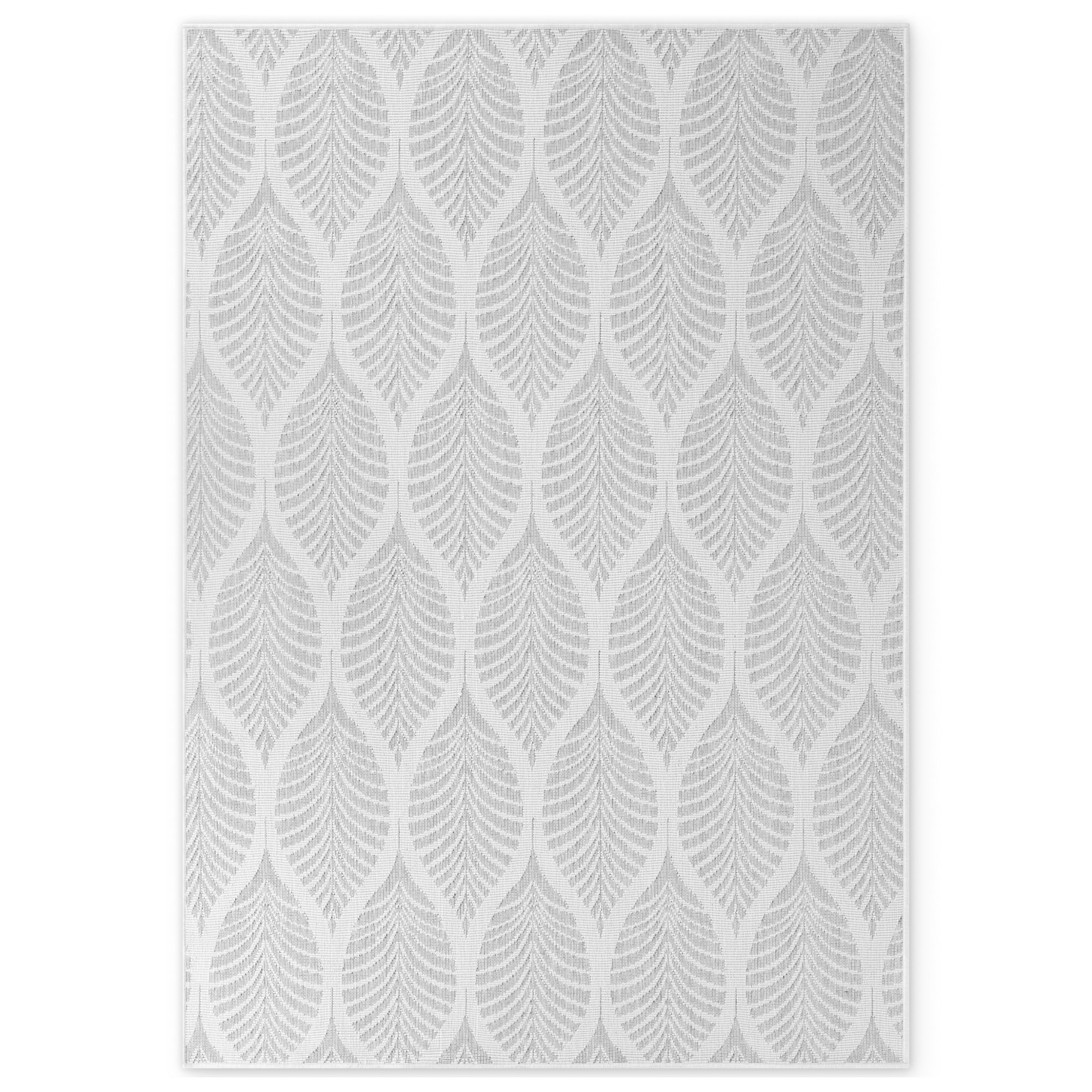 NYVI Teppich Duet - Wetterfest UV-best&auml;ndig F&uuml;r Innen und Au&szlig;en Gr&ouml;&szlig;e:160x230 cm;Farbe:Wei&szlig; Grau Liora - Bild 1