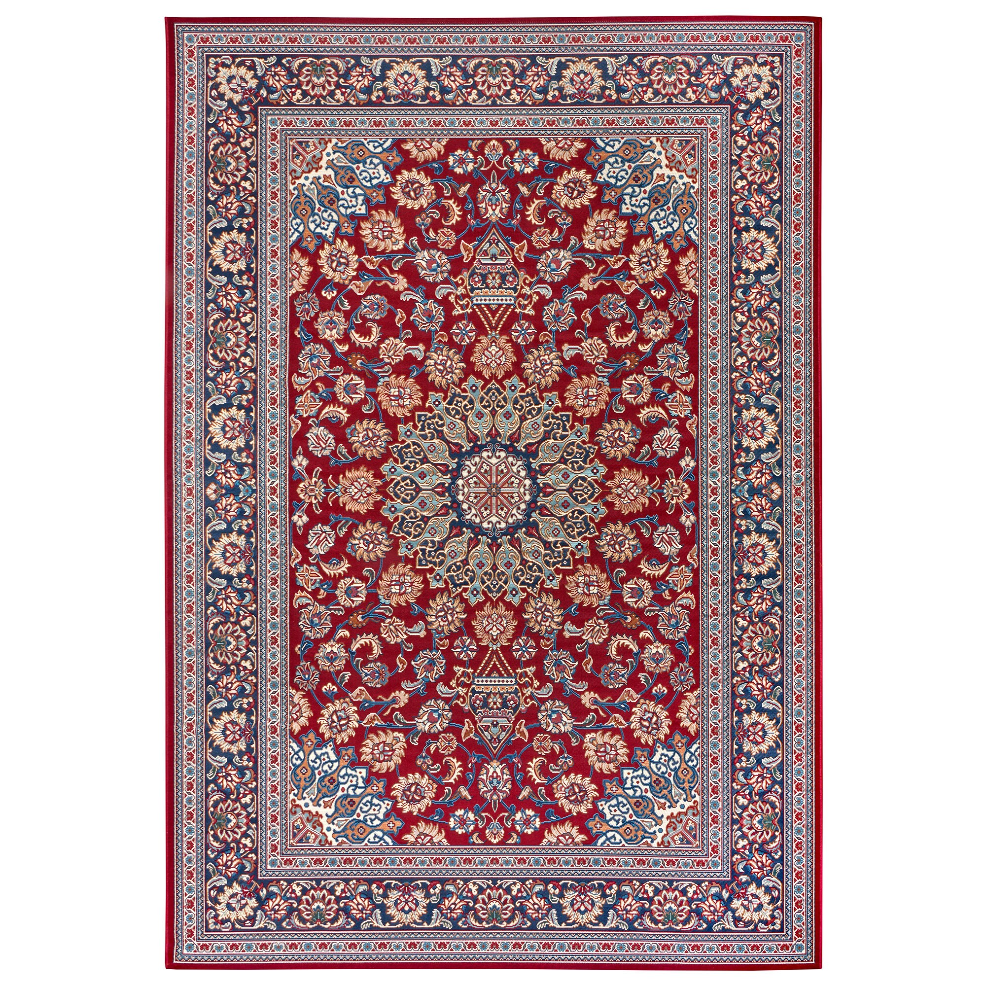 NYVI Teppich Flair - Wetterfest, UV-best&auml;ndig, f&uuml;r Innen und Au&szlig;en Gr&ouml;&szlig;e:200x285 cm;Farbe:Rot Blau Kadi - Bild 1