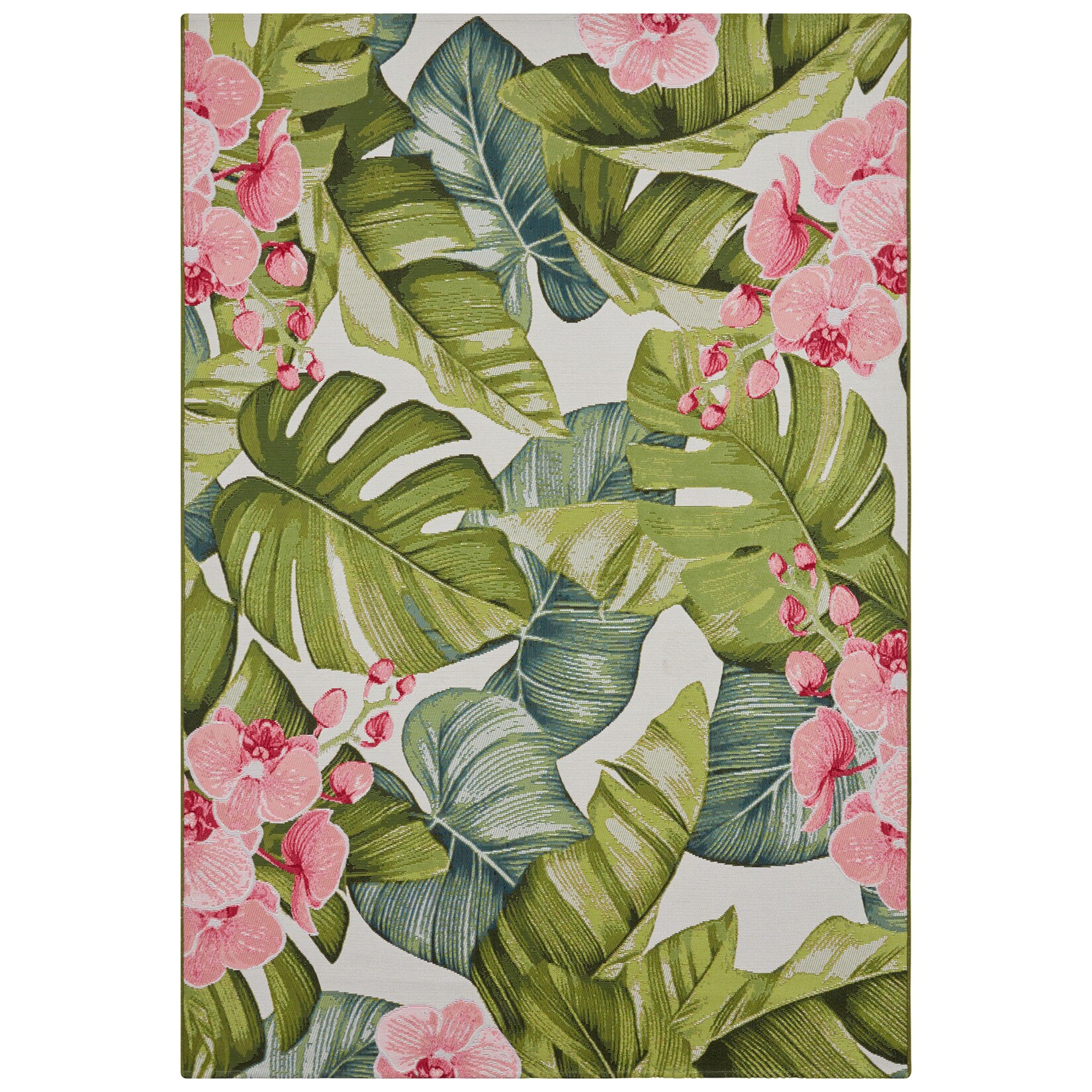 NYVI Teppich Flair - Wetterfest, UV-beständig, für Innen und Außen Größe:160x235 cm;Farbe:Tropical