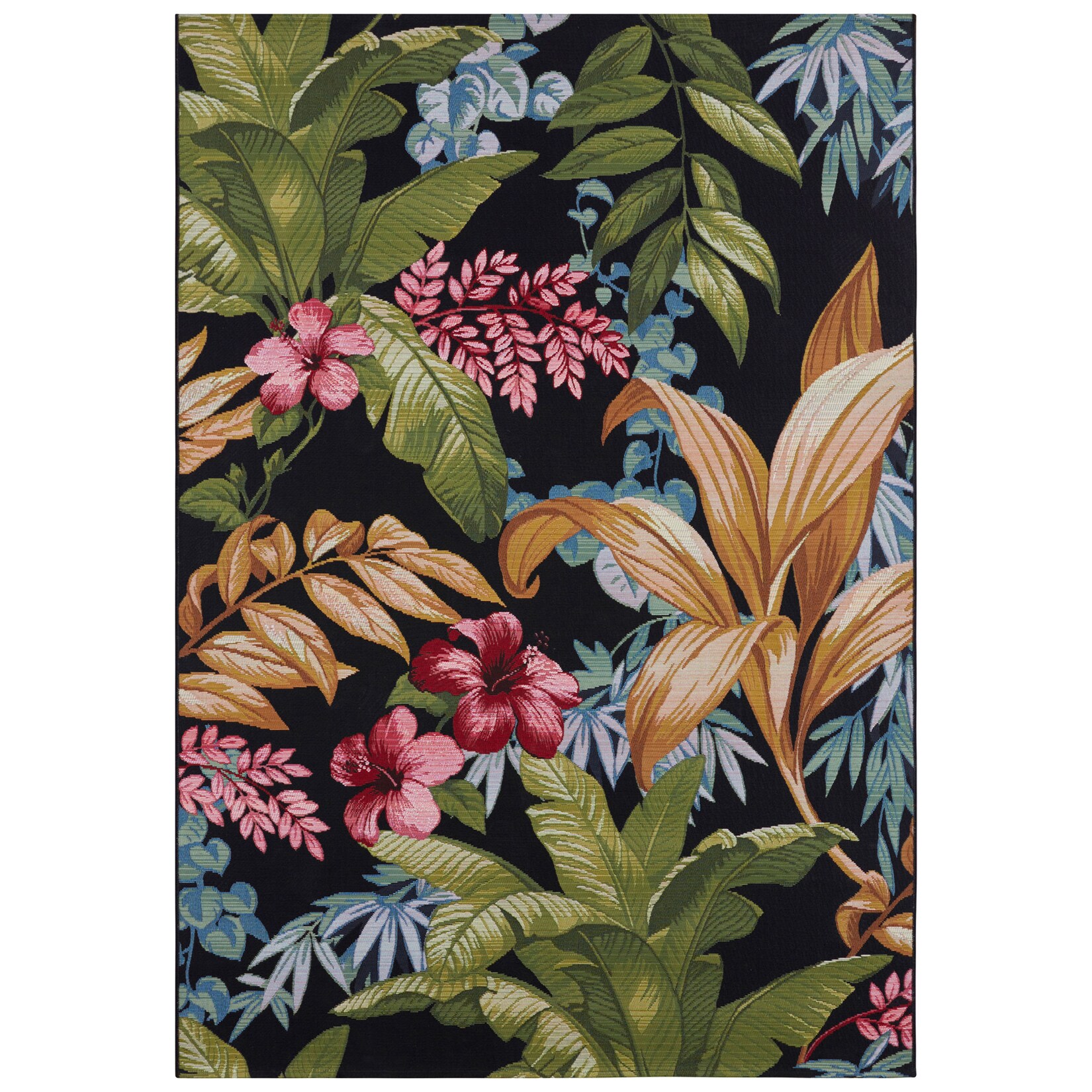 NYVI Teppich Flair - Wetterfest, UV-beständig, für Innen und Außen Größe:200x285 cm;Farbe:Tropical Flowers