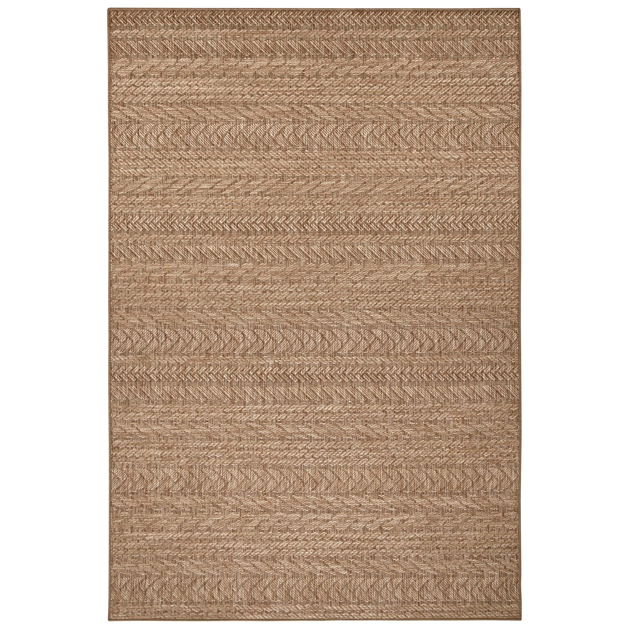 NYVI Teppich Forest - Wetterfest, Pflegeleicht, f&uuml;r Innen und Au&szlig;en Gr&ouml;&szlig;e:160x230 cm;Farbe:Beige Braun Granado 