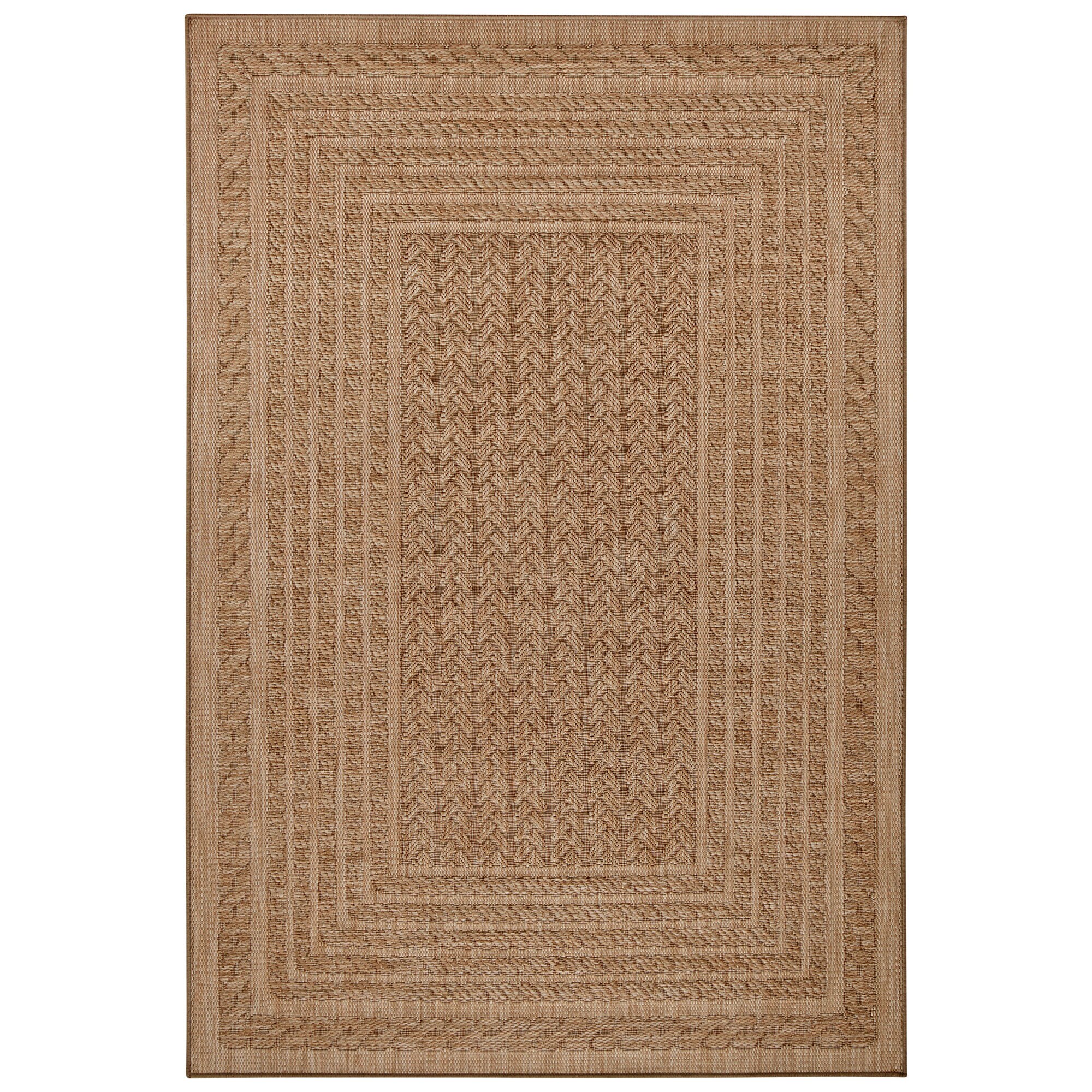 NYVI Teppich Forest - Wetterfest, Pflegeleicht, f&uuml;r Innen und Au&szlig;en Gr&ouml;&szlig;e:160x230 cm;Farbe:Beige Braun Limonero - Bild 1