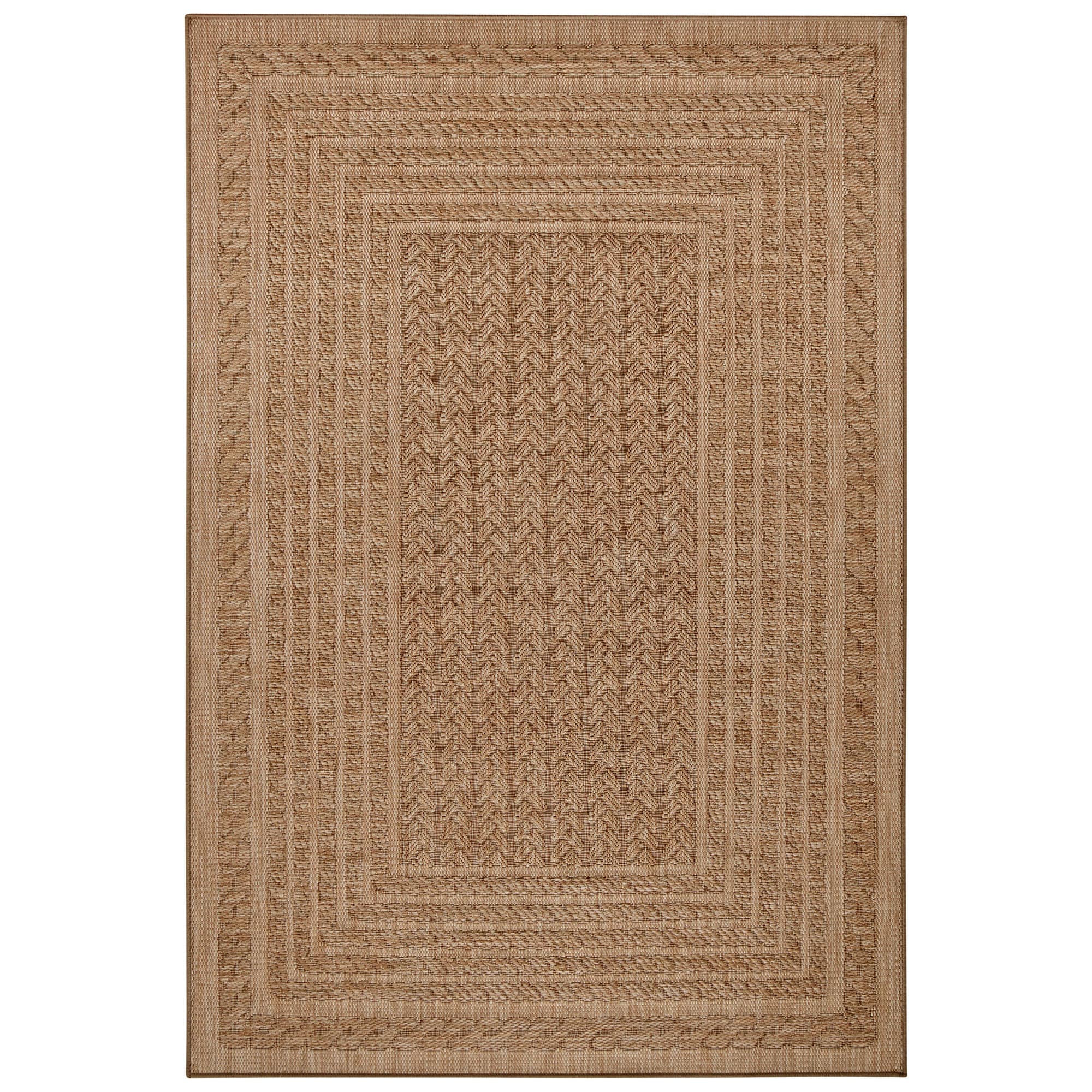 NYVI Teppich Forest - Wetterfest, Pflegeleicht, f&uuml;r Innen und Au&szlig;en Gr&ouml;&szlig;e:200x290 cm;Farbe:Beige Braun Limonero - Bild 1