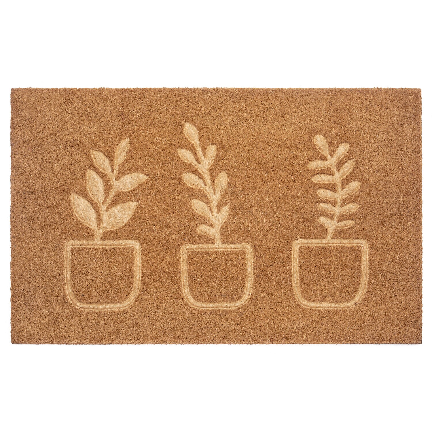 NYVI Fu&szlig;matte Kokos - Rutschfest, Wetterfest, f&uuml;r Innen und Au&szlig;en Farbe:Blumen;Gr&ouml;&szlig;e:45x75 cm - Bild 1