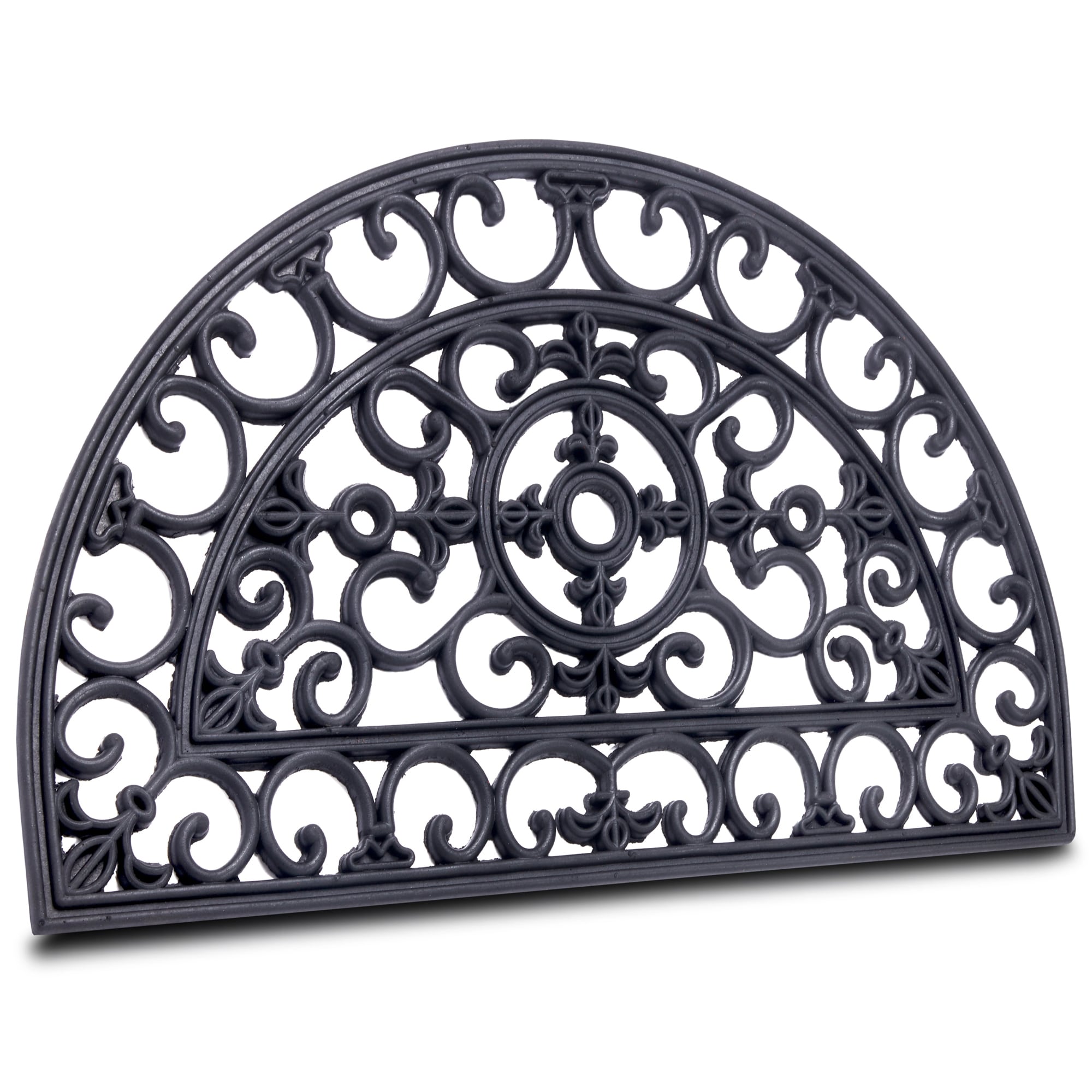 NYVI Fu&szlig;matte Gummi - Rutschfest, Wetterfest, Strapazierf&auml;hig Gr&ouml;&szlig;e:45x75 cm;Farbe:Halbrund - Bild 1