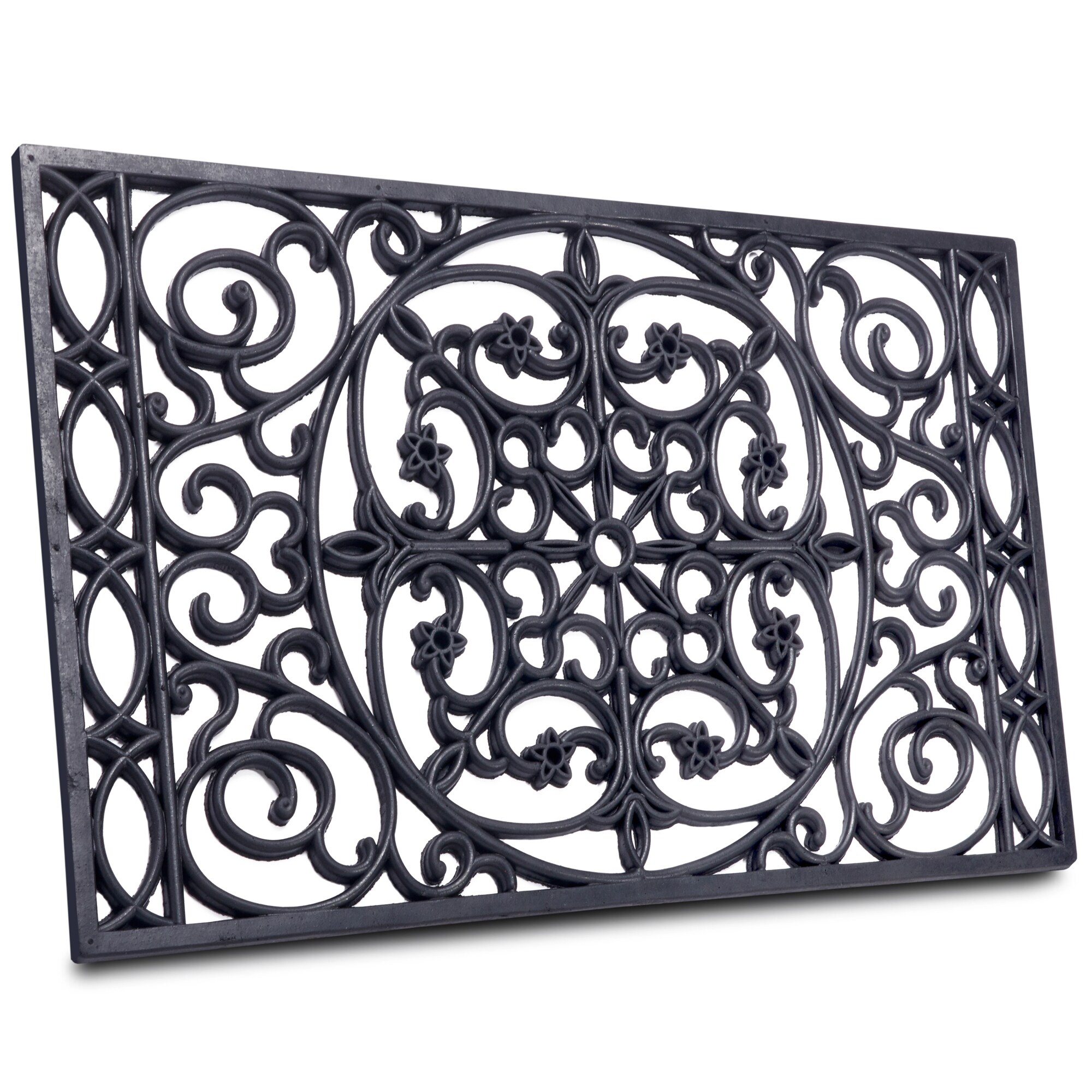 NYVI Fu&szlig;matte Gummi - Rutschfest, Wetterfest, Strapazierf&auml;hig Gr&ouml;&szlig;e:45x75 cm;Farbe:Ornamente - Bild 1