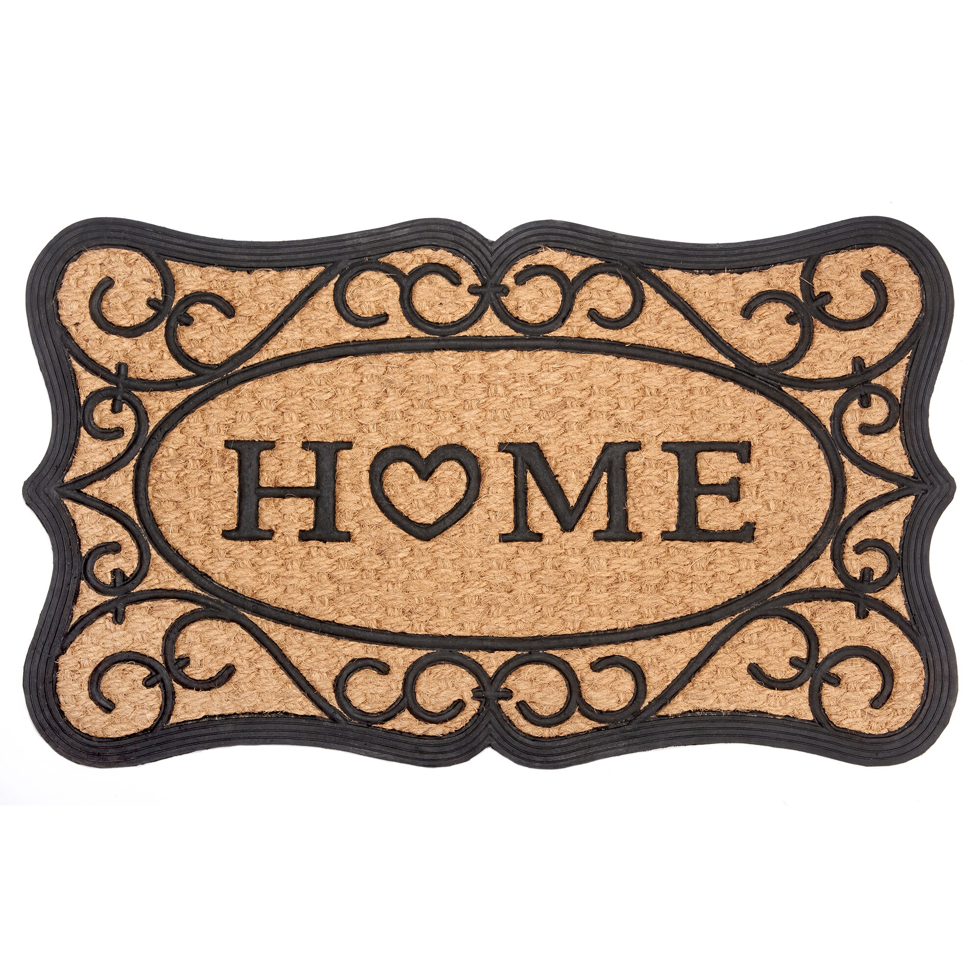 NYVI Fu&szlig;matte Kokos - Rutschfest, Wetterfest, f&uuml;r Innen und Au&szlig;en Gr&ouml;&szlig;e:45x75 cm;Farbe:Home Ornamente - Bild 1