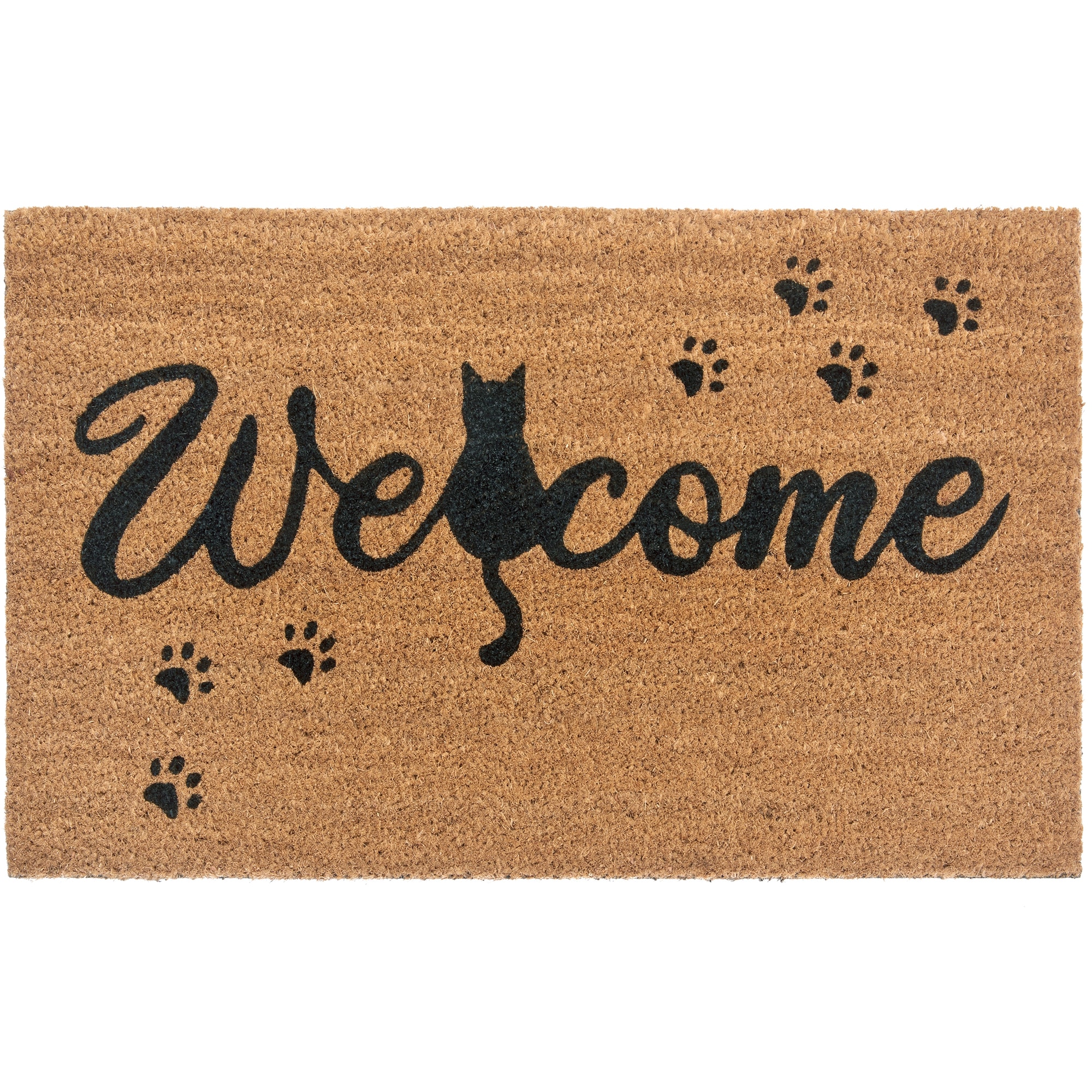 NYVI Fu&szlig;matte Cats - Wetterfest, Rutschfest, Langlebig, f&uuml;r Innen und Au&szlig;en Gr&ouml;&szlig;e:45x75 cm;Farbe:Welcome Cat - Bild 1