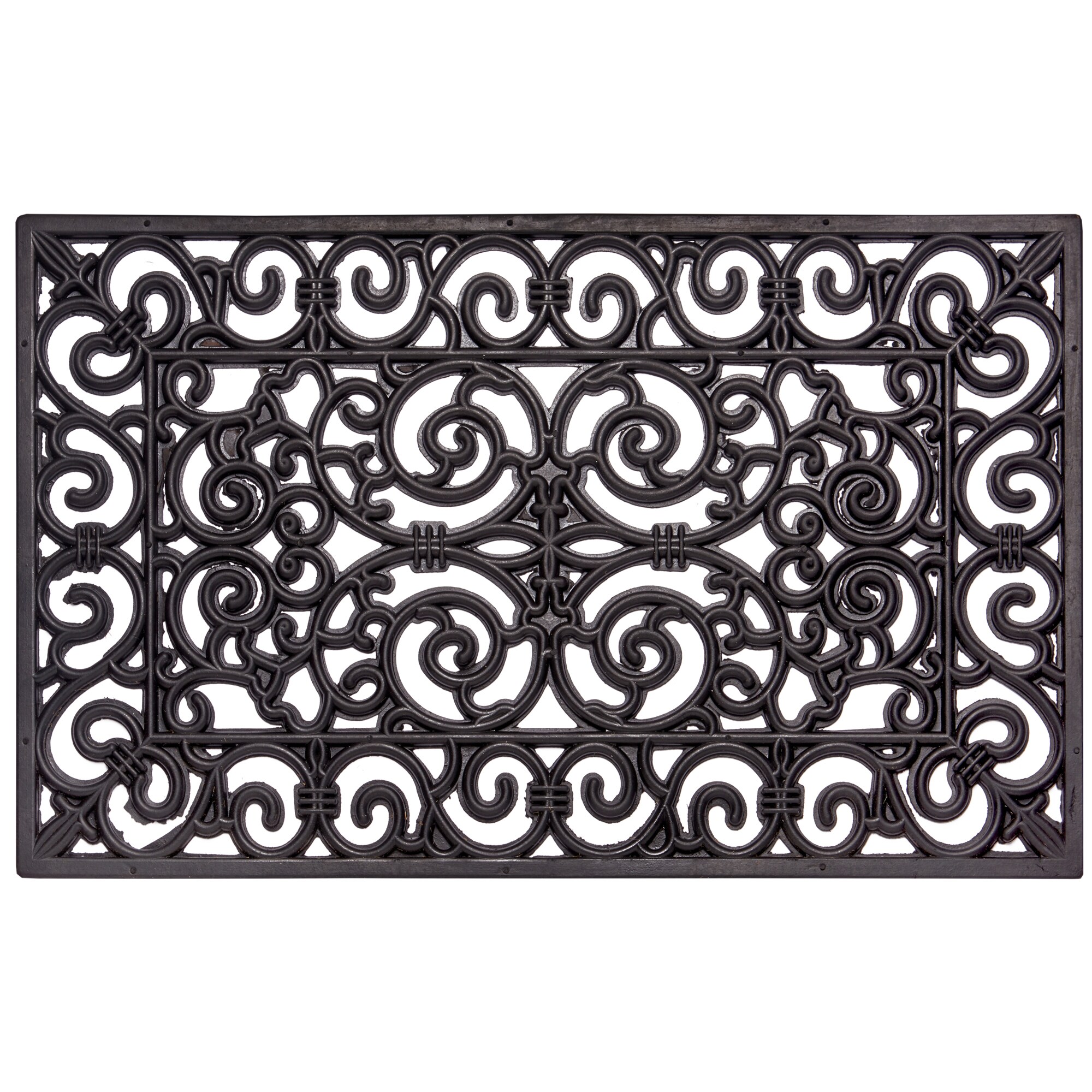 NYVI Fu&szlig;matte Gummi - Rutschfest, Wetterfest, Strapazierf&auml;hig Gr&ouml;&szlig;e:45x75 cm;Farbe:Ornamente 3 - Bild 1