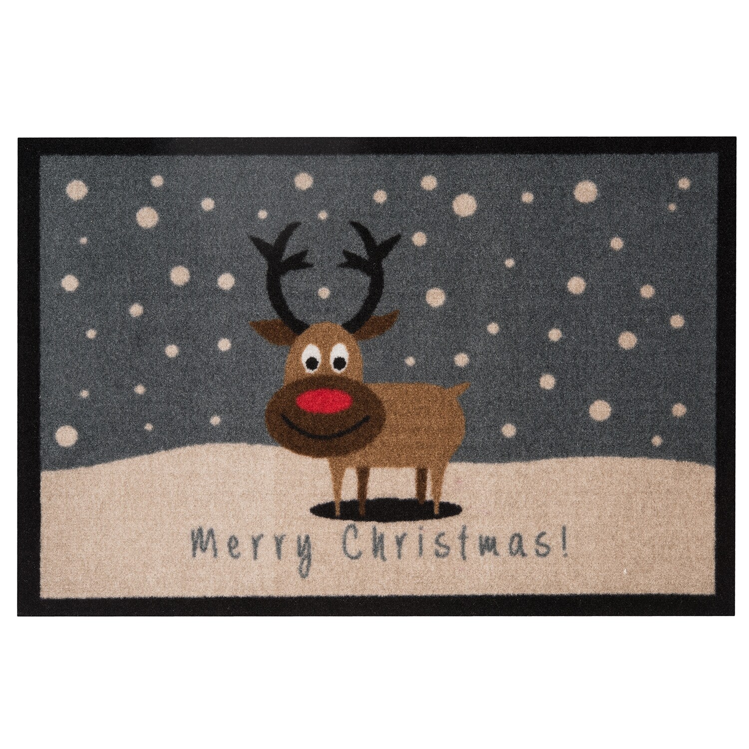 NYVI Fu&szlig;matte Printy - Rutschfest, Waschbar, f&uuml;r Innen und Au&szlig;en Gr&ouml;&szlig;e:40x60 cm;Farbe:Merry Christmas - Bild 1