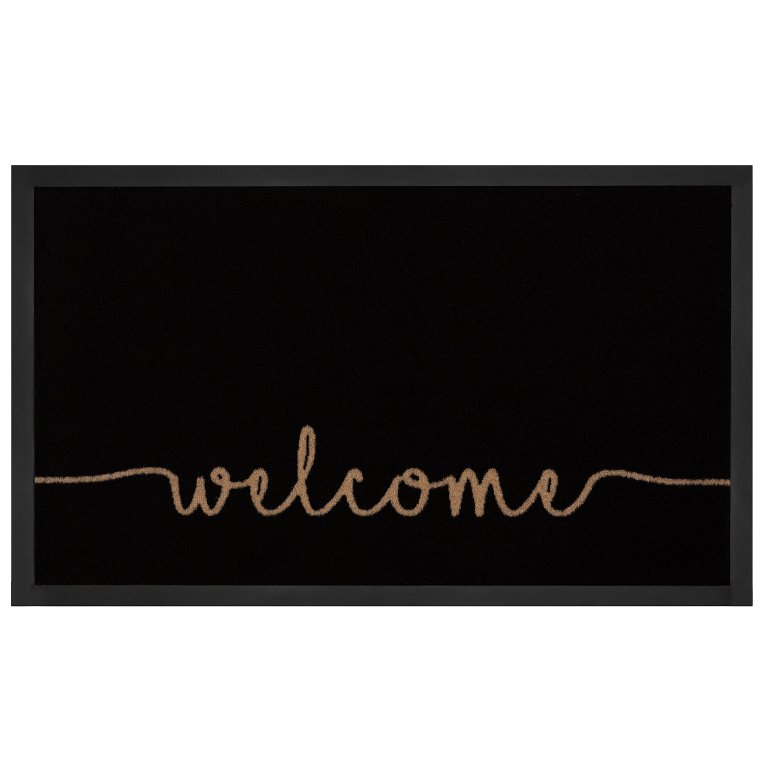 NYVI Fußmatte Printy – Rutschfest, Waschbar, für Innen und Außen Größe:45×75 cm;Farbe:Welcome Beige | 04255636660432