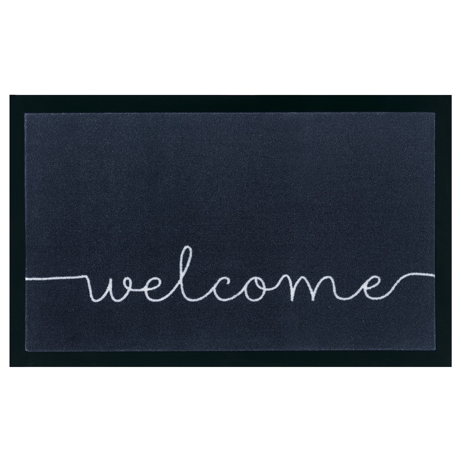 NYVI Fu&szlig;matte Printy - Rutschfest, Waschbar, f&uuml;r Innen und Au&szlig;en Gr&ouml;&szlig;e:45x75 cm;Farbe:Welcome Anthrazit - Bild 1