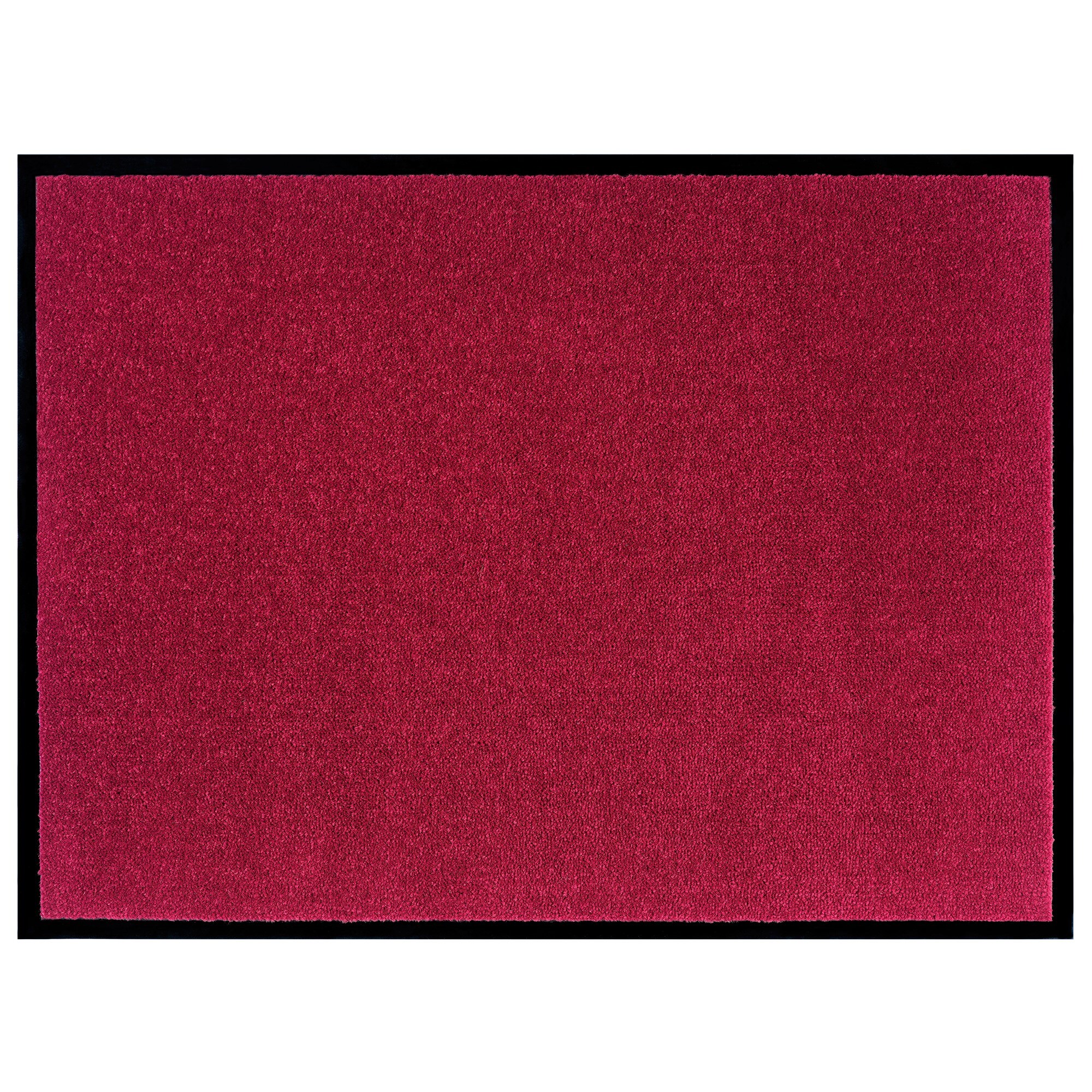 NYVI Fu&szlig;matte Unicolored - Pflegeleicht, Strapazierf&auml;hig, Anti-Rutsch Farbe:Rot;Gr&ouml;&szlig;e:80x120 cm - Bild 1