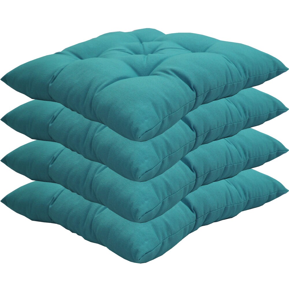 NYVI Stuhlkissen Genua 38x38 cm 4er Pack Sitzkissen mit Steppung Farbe:Aqua - Bild 1