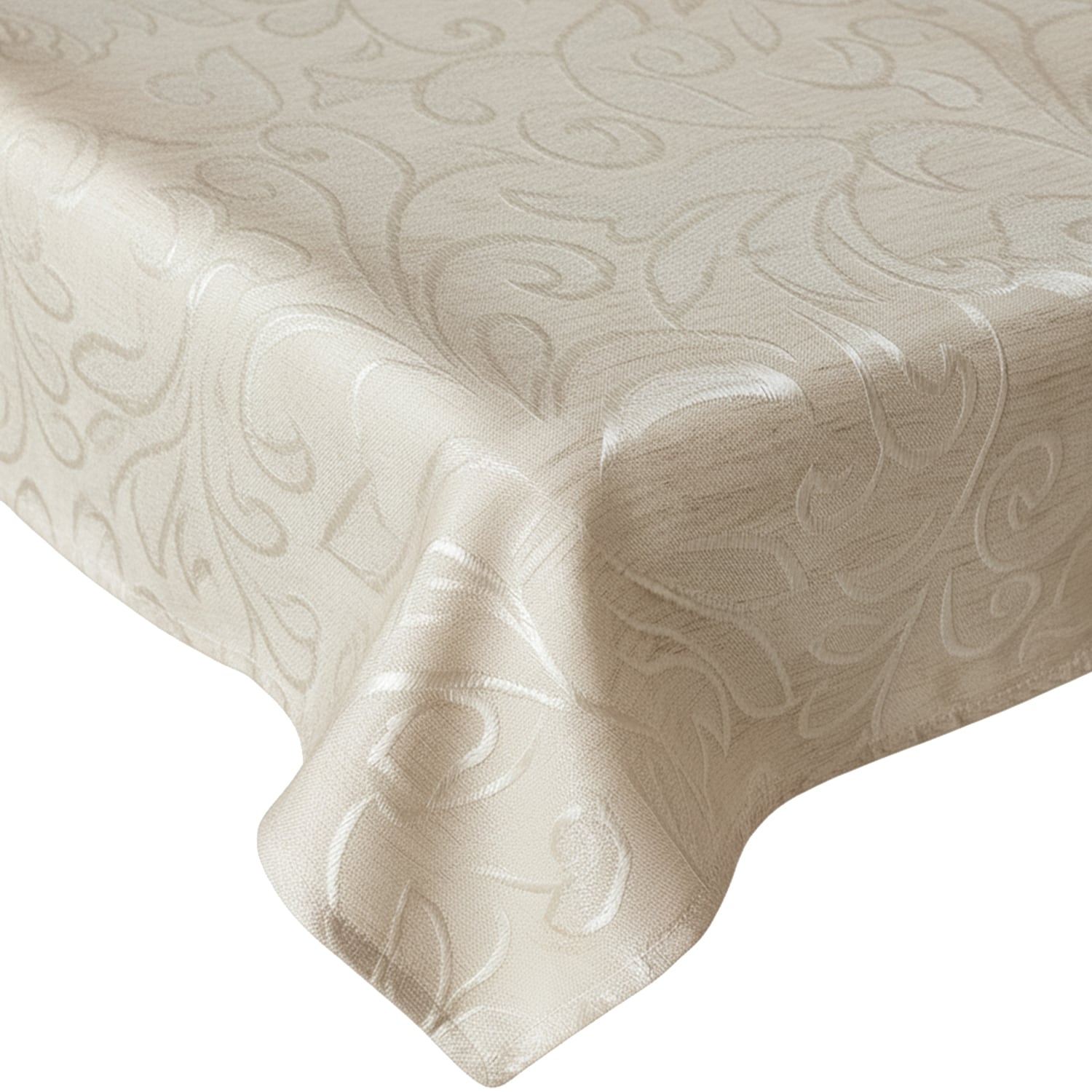 NYVI Tischdecke Elegance Leinenoptik Ecru - Pflegeleicht, Bei 40&deg;C waschbar, 10% Leinenanteil Farbe:Ecru;Gr&ouml;&szlig;e:Tischtuch rund &Oslash; 170 cm - Bild 1