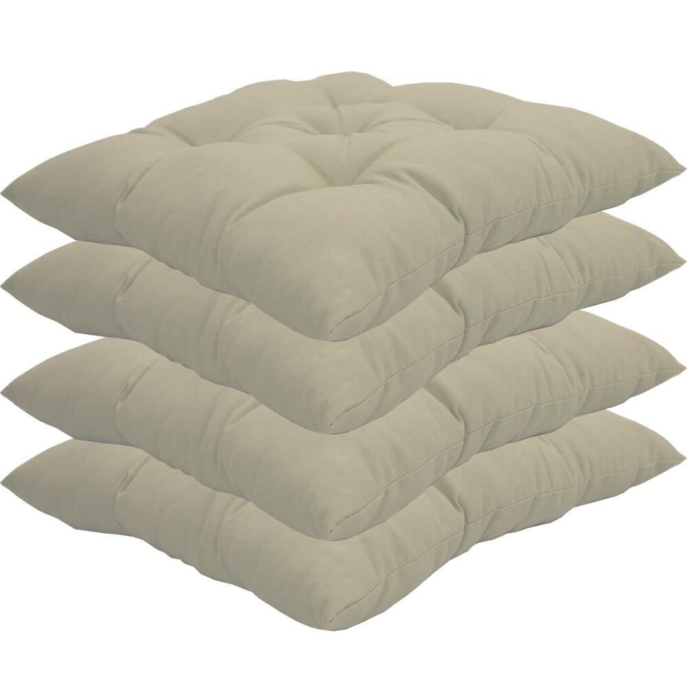 NYVI Stuhlkissen Genua 38x38 cm 4er Pack Sitzkissen mit Steppung Farbe:Ecru - Bild 1