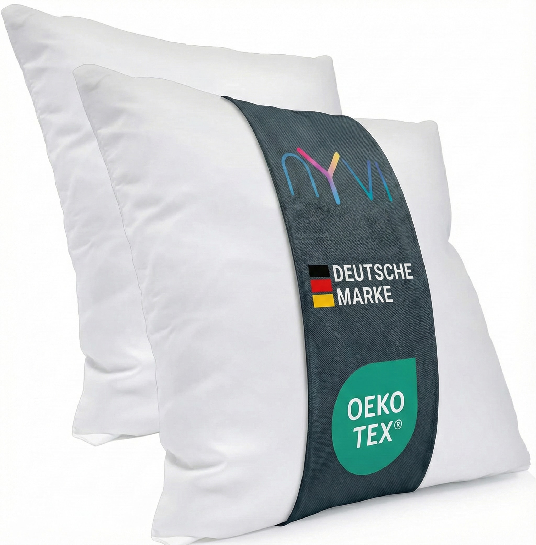 NYVI Kopfkissen NYVICloud - Schlafkissen Kissenf&uuml;llung - waschbar, f&uuml;r Allergiker geeignet, OEKO-TEX - Bettkissen f&uuml;r alle Schlaftypen - Auch als Dekokissen nutzbar Gr&ouml;&szlig;e:80x80 cm;Anzahl:2 - Bild 1