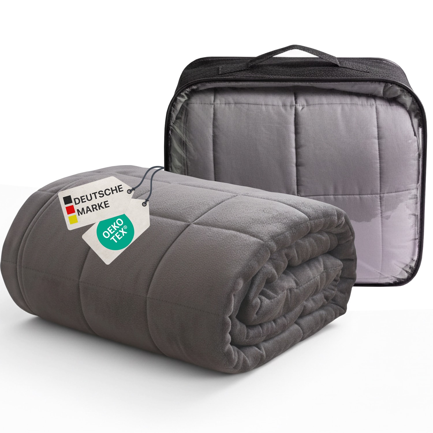 NYVI Gewichtsdecke NYVIGravity 135x200 cm - Therapiedecke f&uuml;r Erwachsene - Anti-Stress, Besserer Schlaf - Entspannungsdecke aus Mikrofaser mit Glasperlen Gr&ouml;&szlig;e:135x200 cm - 7 kg - Bild 1