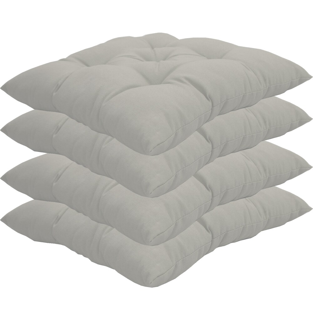 NYVI Stuhlkissen Genua 38x38 cm 4er Pack Sitzkissen mit Steppung Farbe:Wei&szlig; - Bild 1