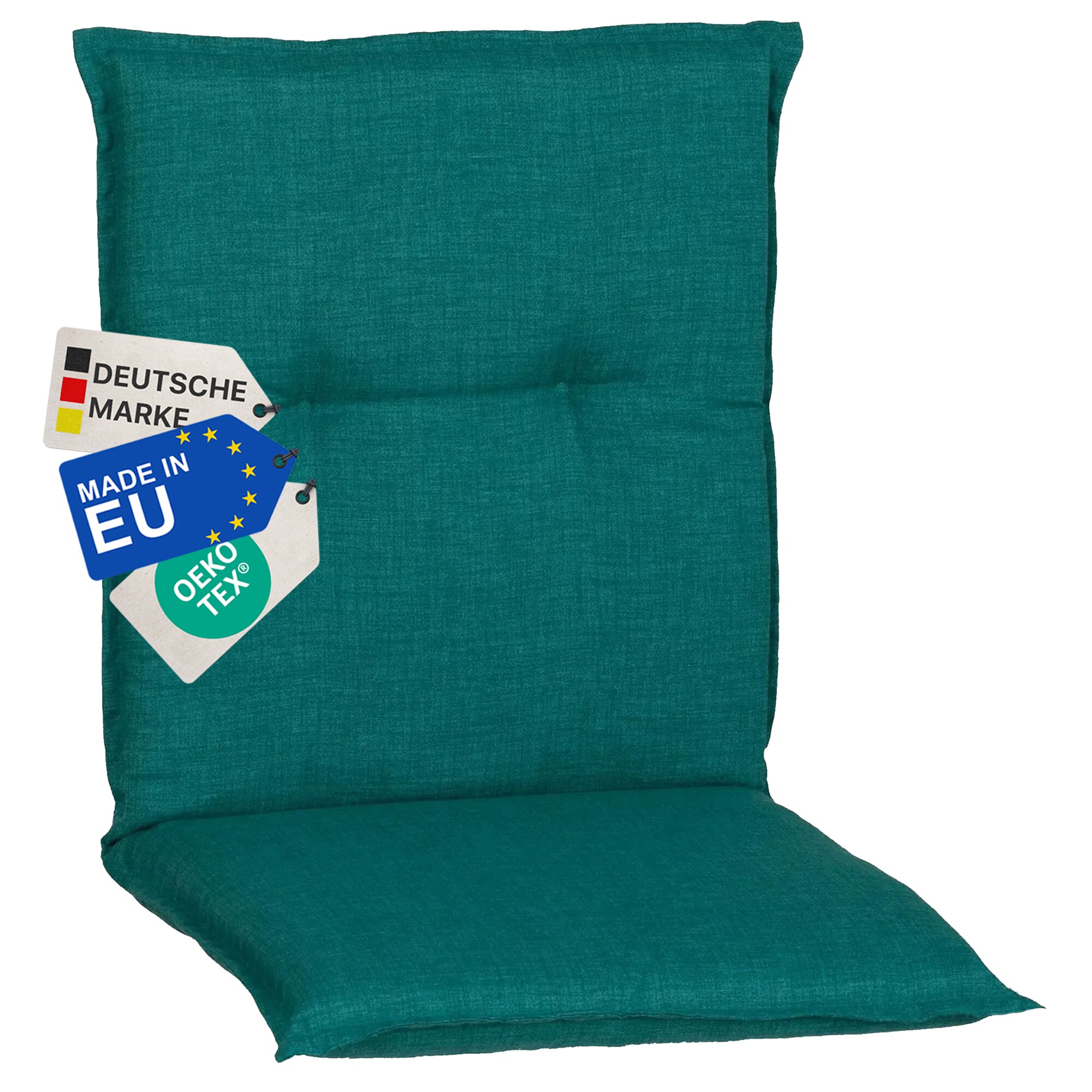 NYVI Gartenstuhl-Auflage Barcelona &ndash; Niedriglehnerauflage f&uuml;r Gartenst&uuml;hle Anzahl:1x;Dessin:T&uuml;rkis - Bild 1