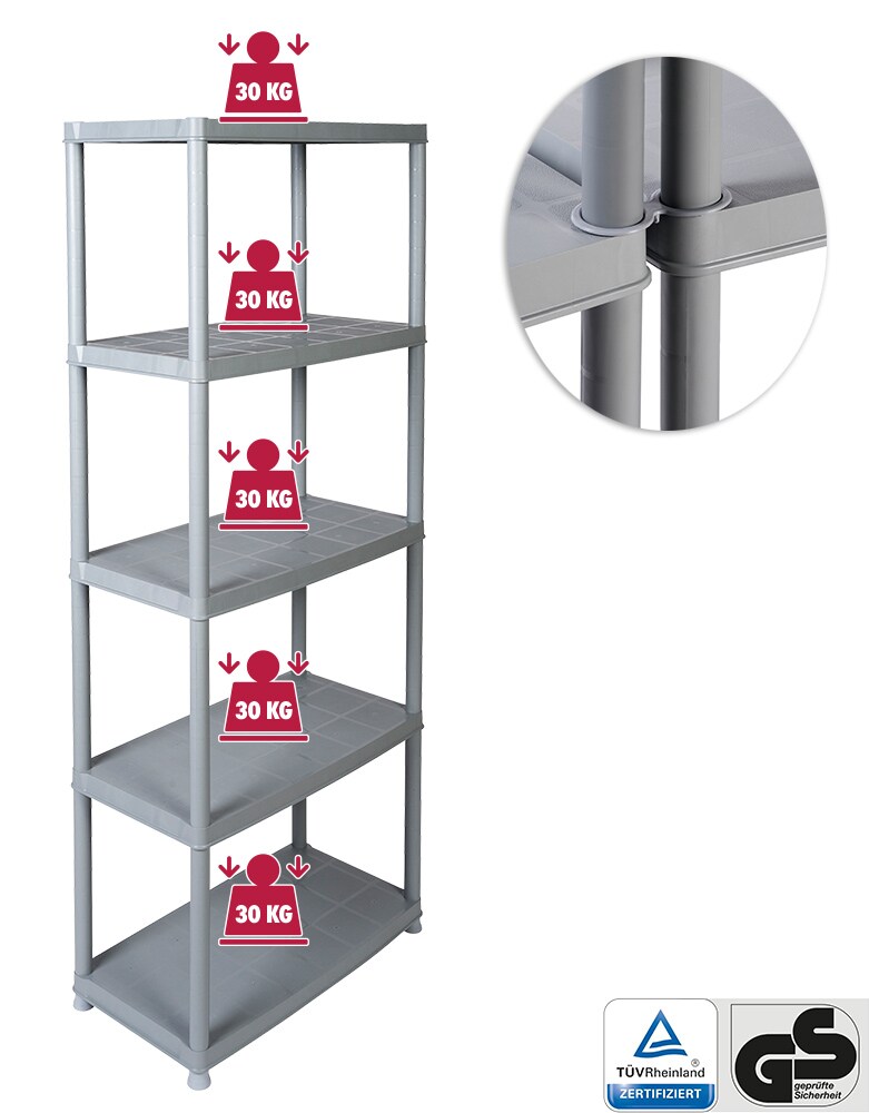 Kreher Regal Platin 15 Zoll (Grau) - Bild 1