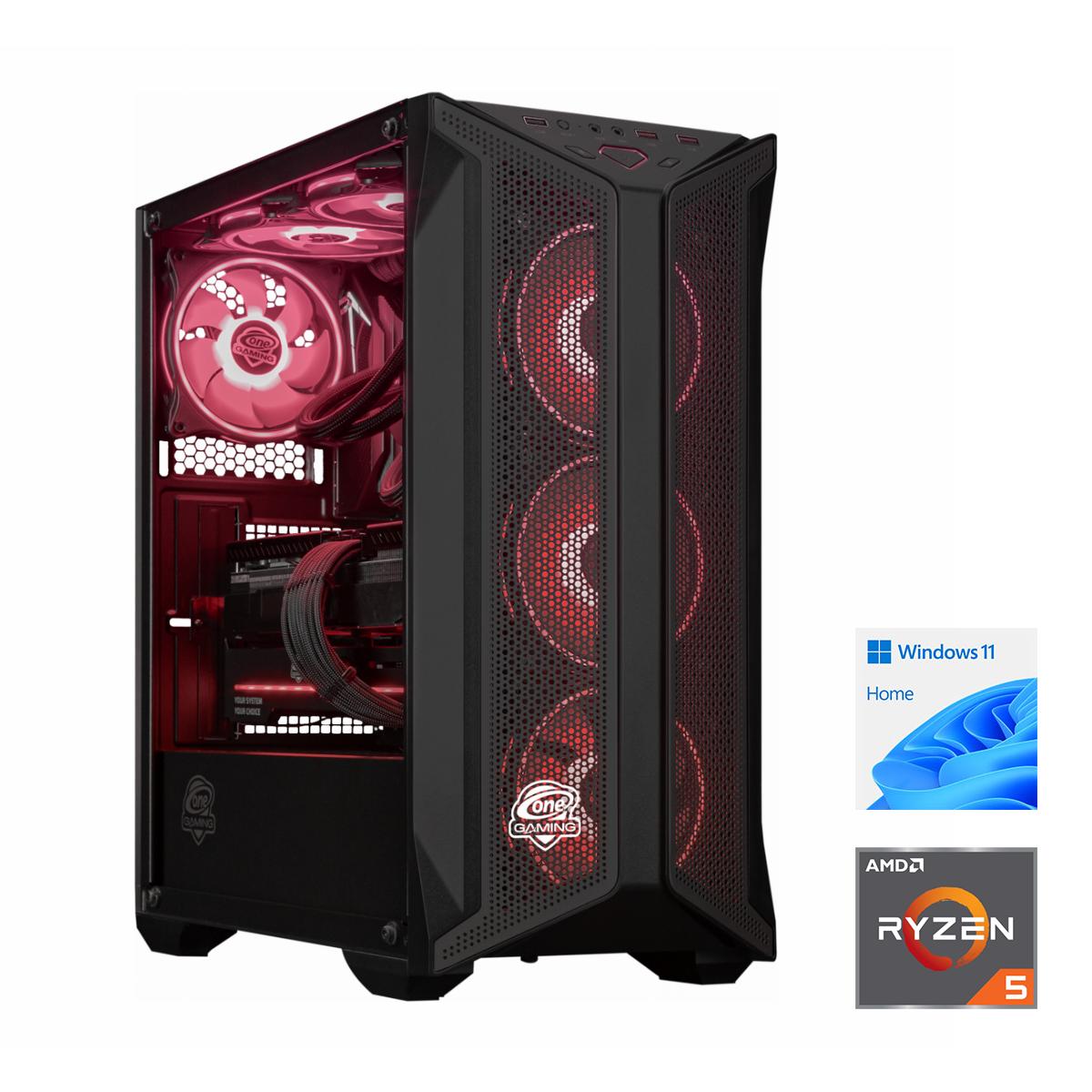 MP ONE GAMING PC 05 - RX 6600 - Ryzen 5 5500 - 1 TB NVMe - 16GB RAM - Windows 11 - Bild 1