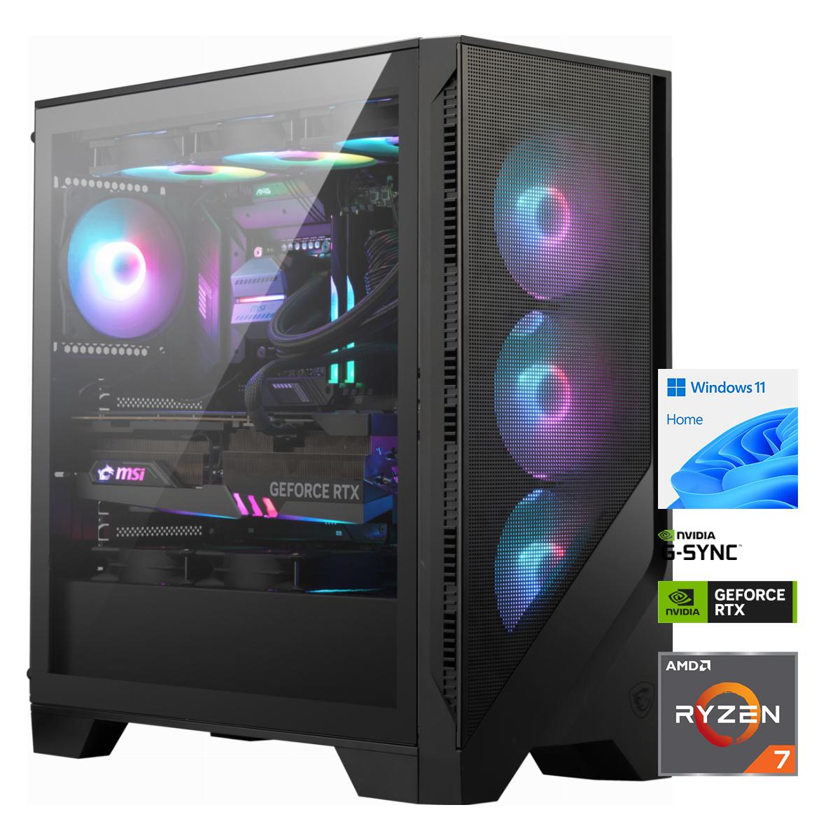 MP ONE GAMING PC 08 - RTX 3050 - Ryzen 7 7700 - 1 TB NVMe - 32GB RAM - Windows 11 - Bild 1