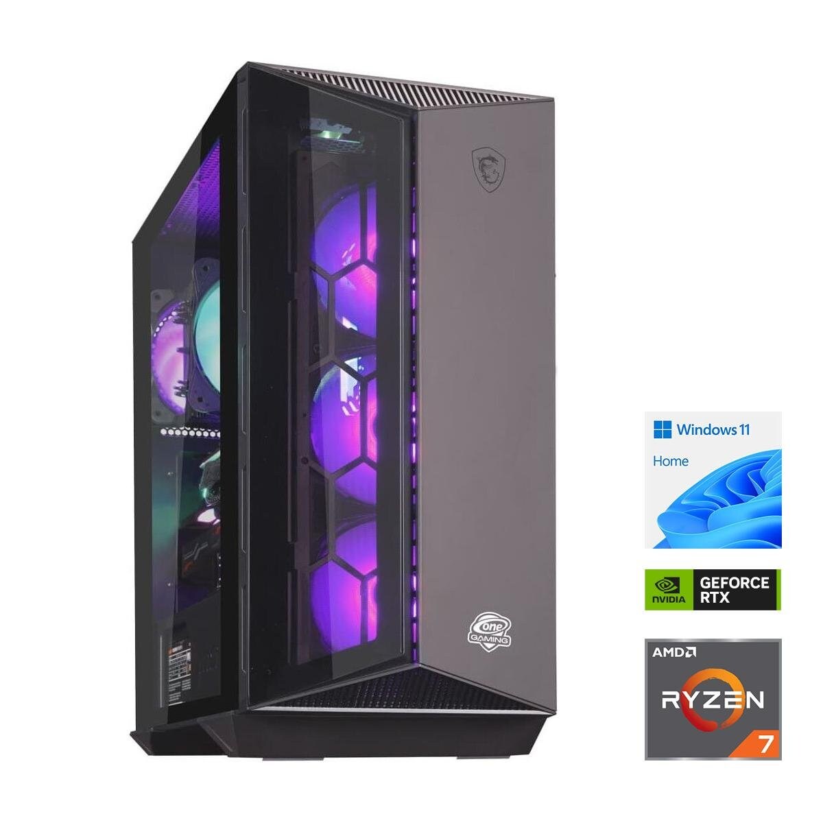 MP ONE GAMING PC 11 – RTX 5060 – Ryzen 7 5800X – 1 TB NVMe – 32GB RAM – Windows 11 | 04049998716278