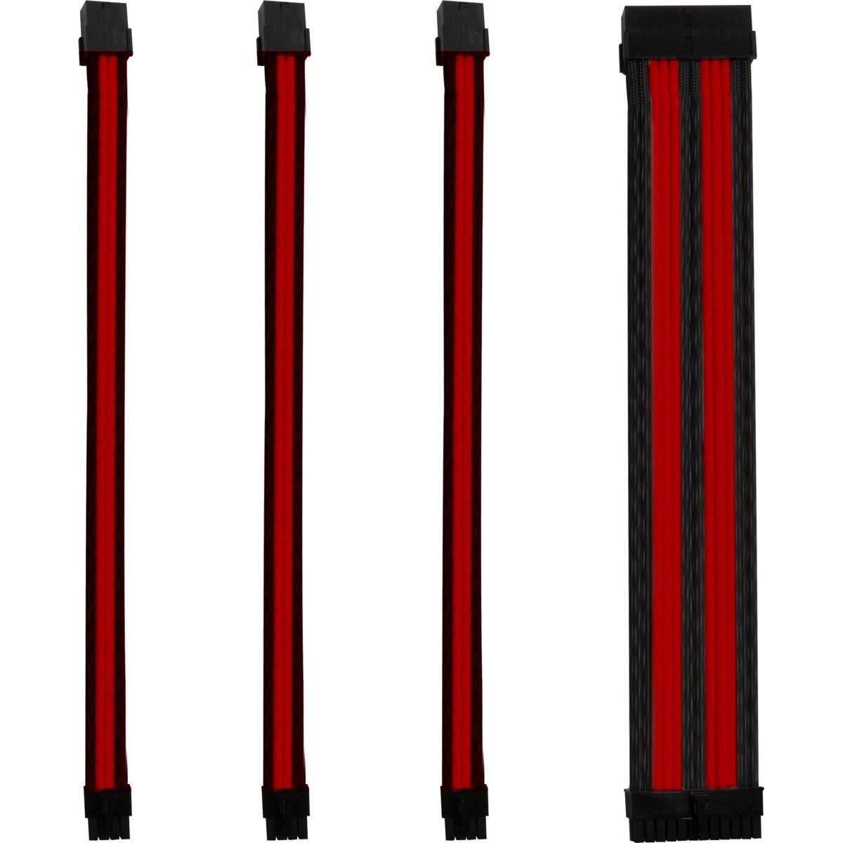 Kabel-Sleeve-Set - Schwarz/Rot - ONE GAMING - Bild 1